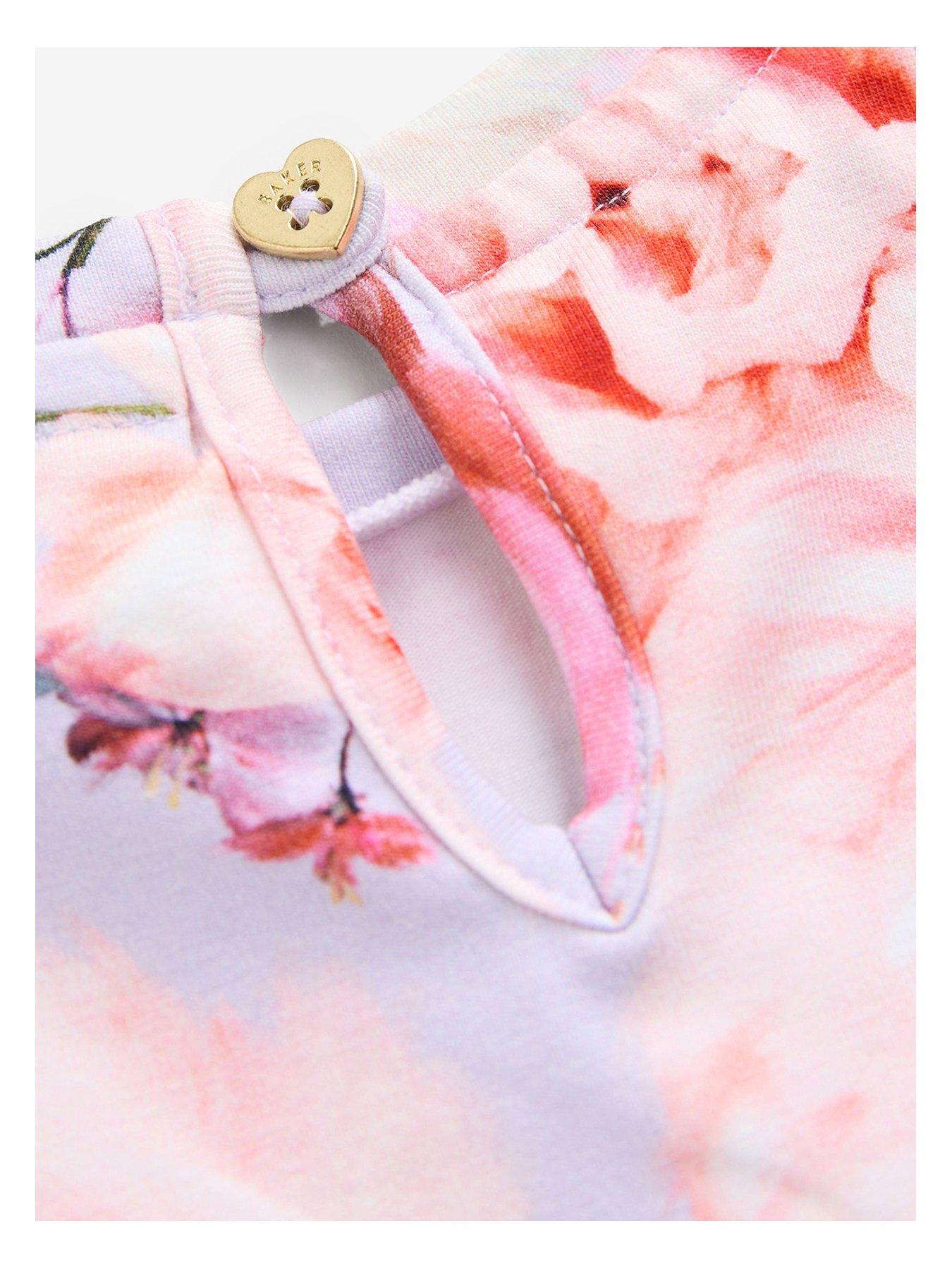  image of ted-baker-girls-floral-dress-purple