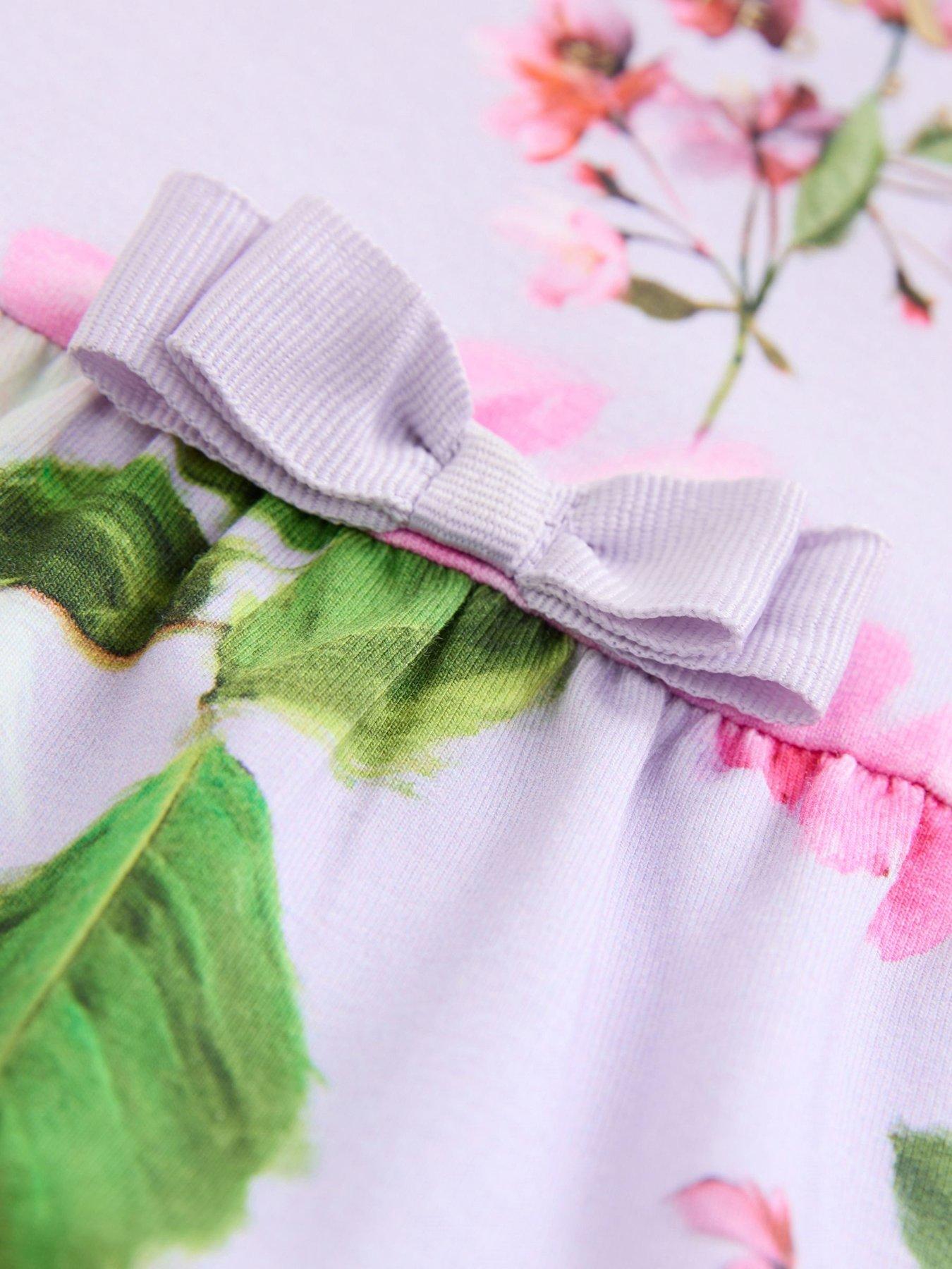  image of ted-baker-girls-floral-dress-purple