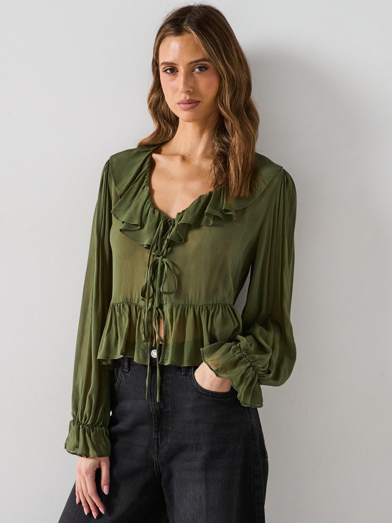  image of mango-ruffled-blouse