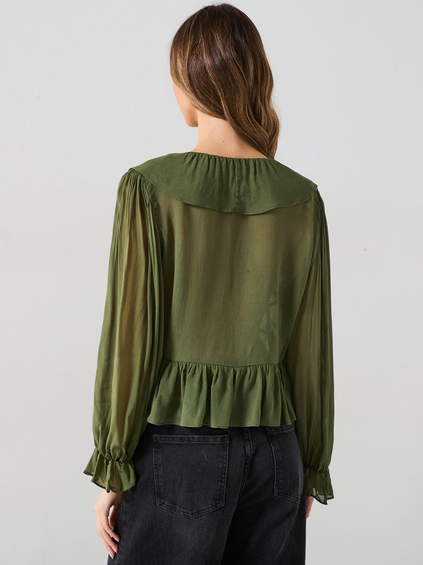  image of mango-ruffled-blouse