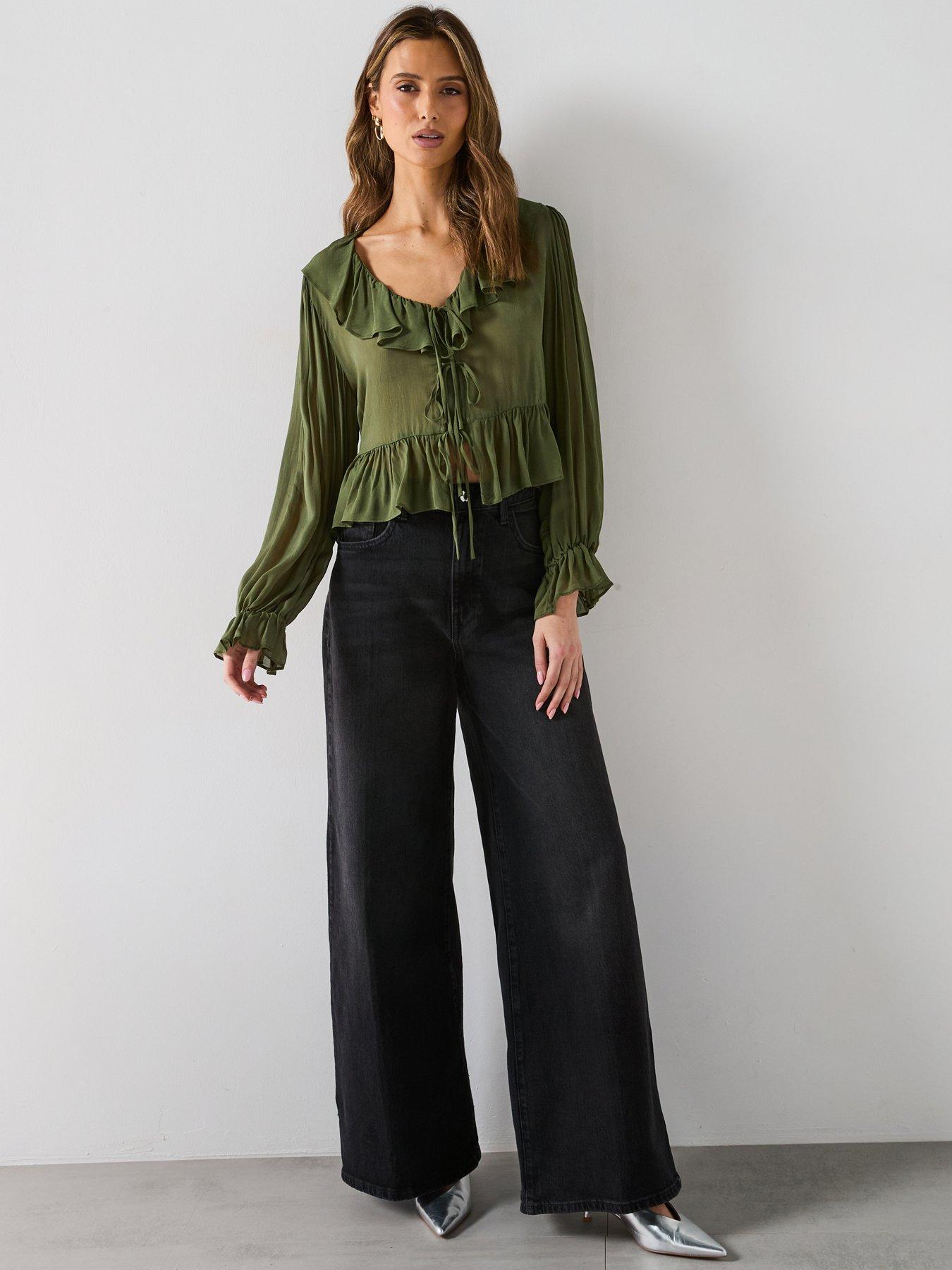  image of mango-ruffled-blouse
