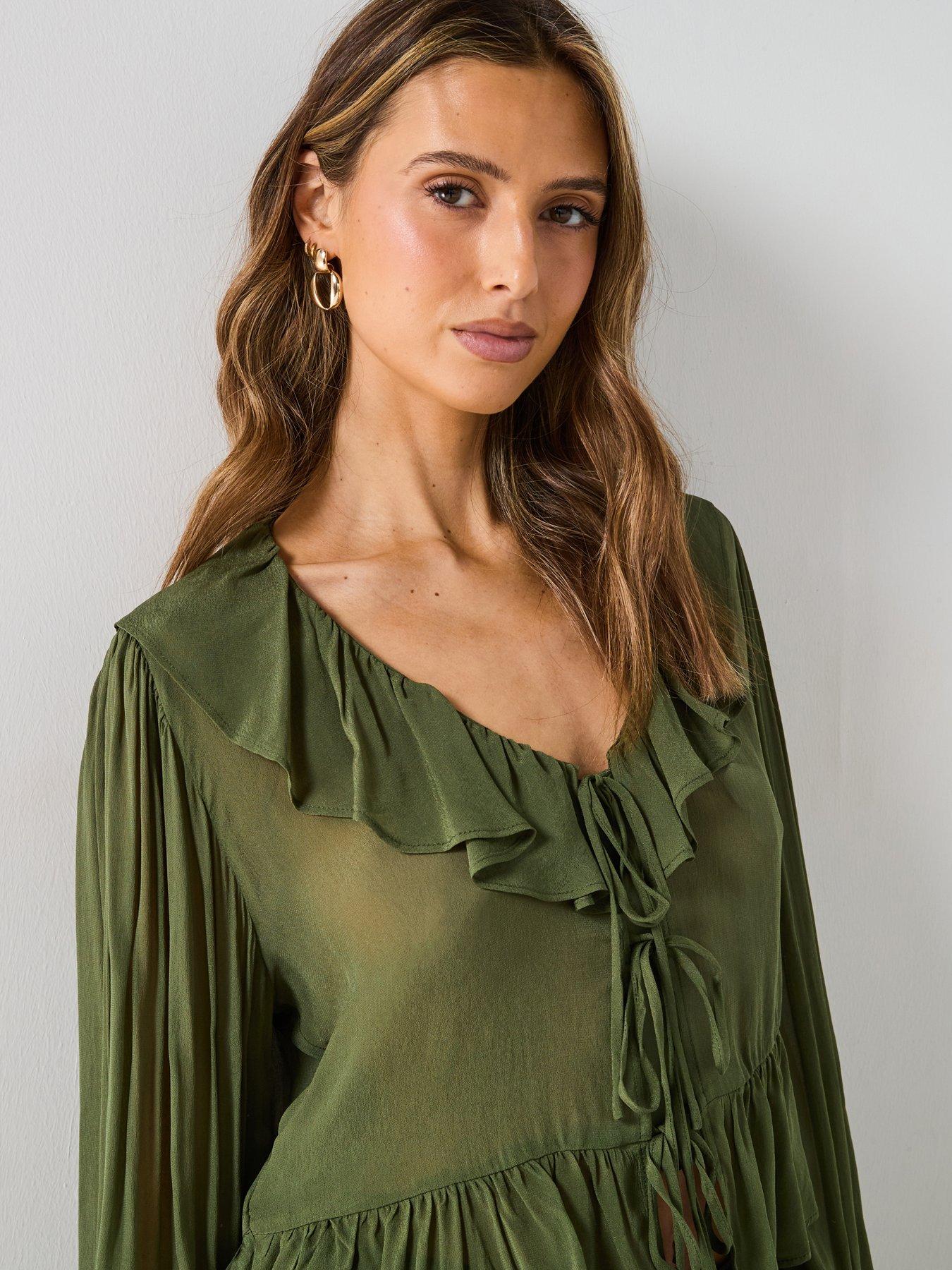  image of mango-ruffled-blouse