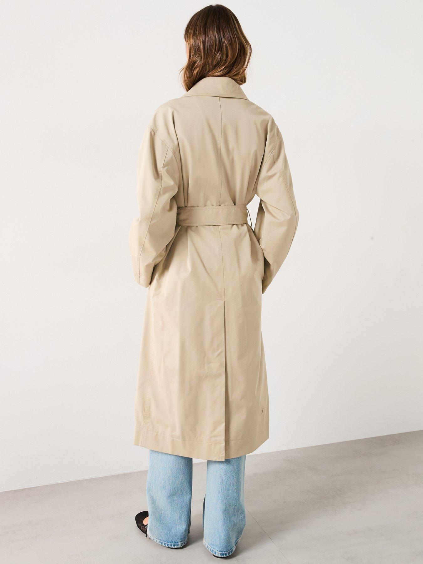  image of mango-long-oversized-double-breasted-trench-coat