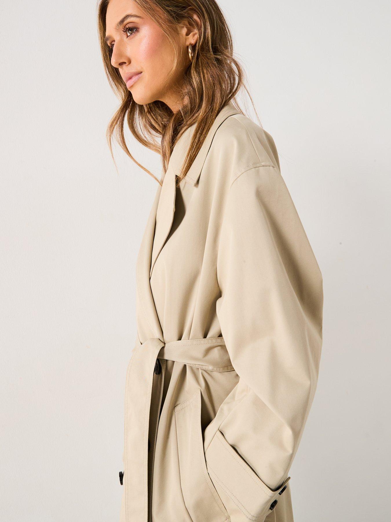 image of mango-long-oversized-double-breasted-trench-coat