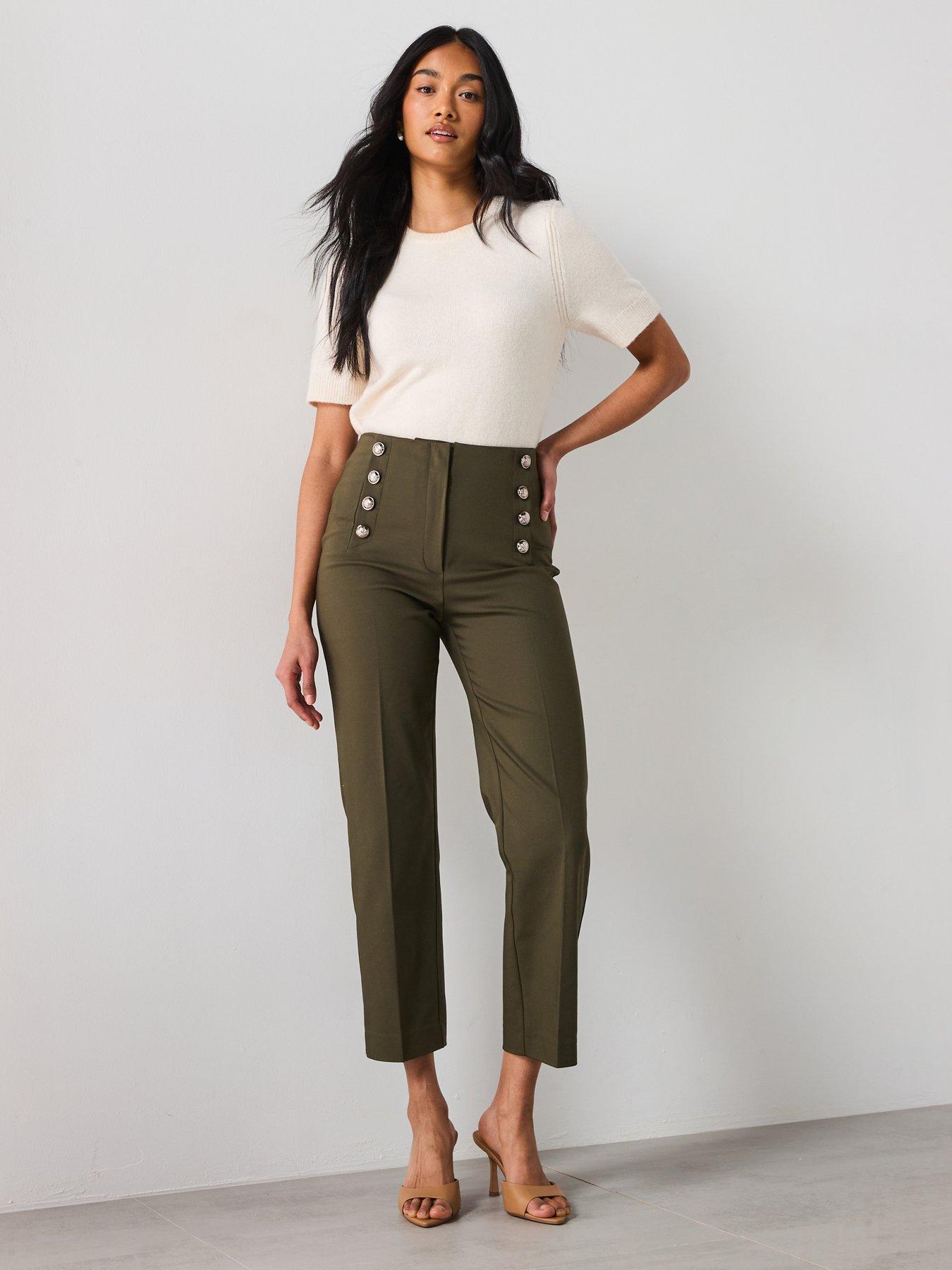  image of mango-straight-trousers-with-jewel-buttons