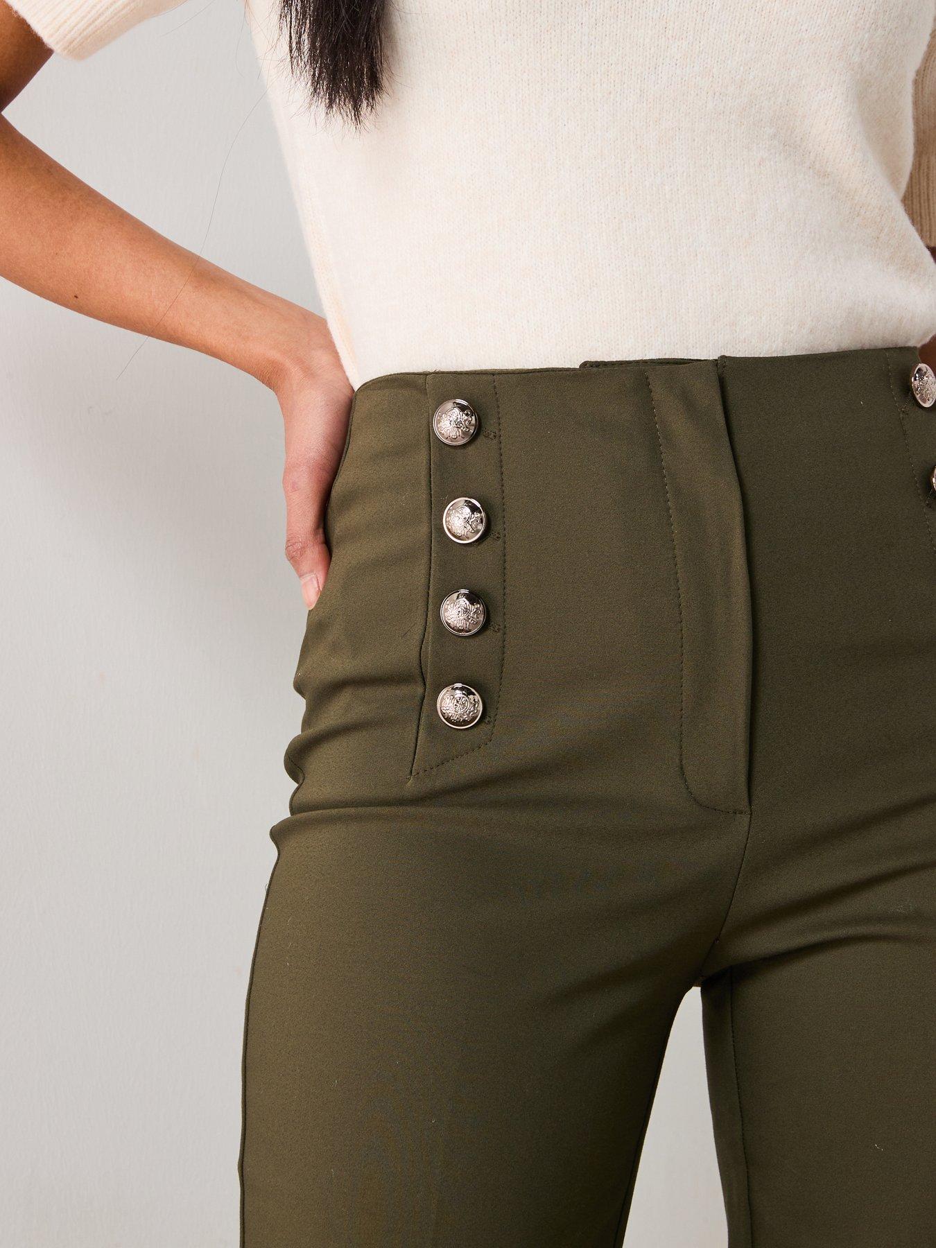  image of mango-straight-trousers-with-jewel-buttons