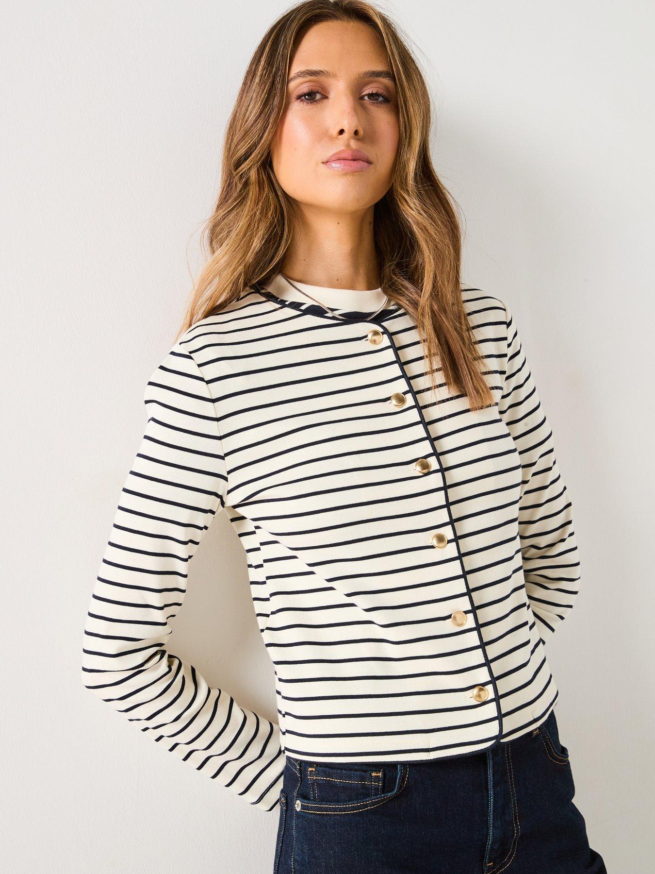 mango-stripped-knit-cardigan