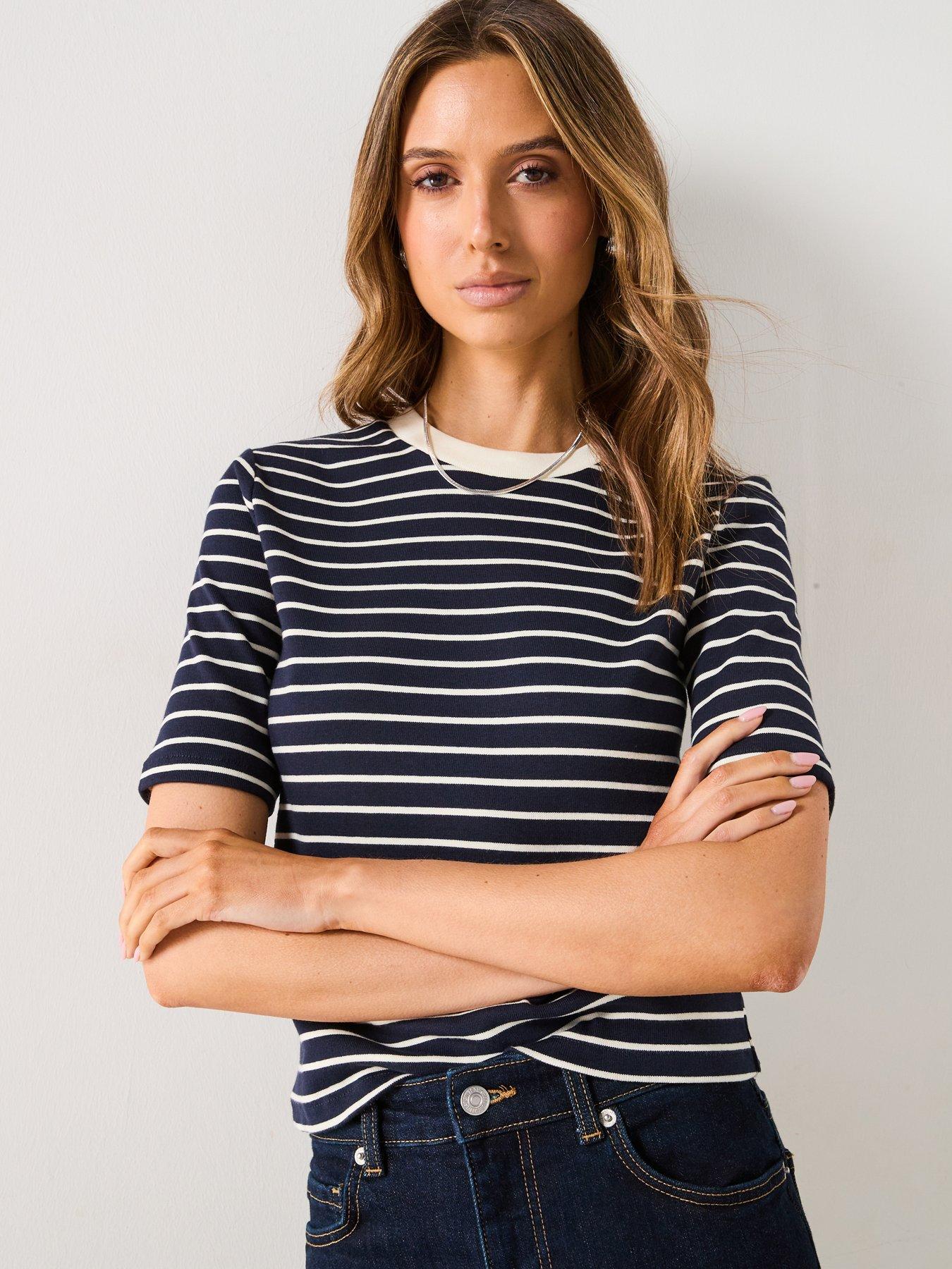 undefined Striped Cotton T Shirt