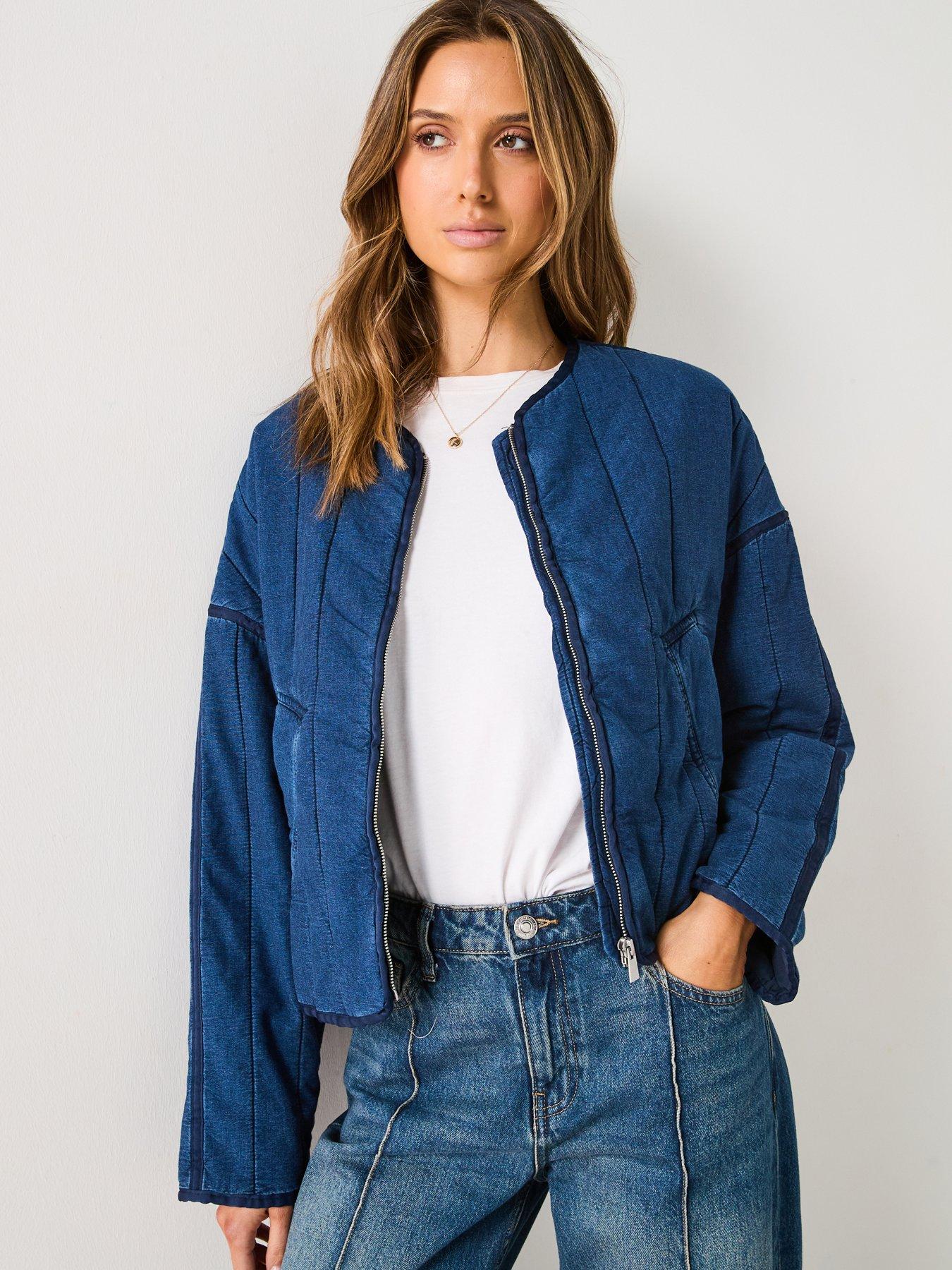 image of mango-zipper-cotton-jacket
