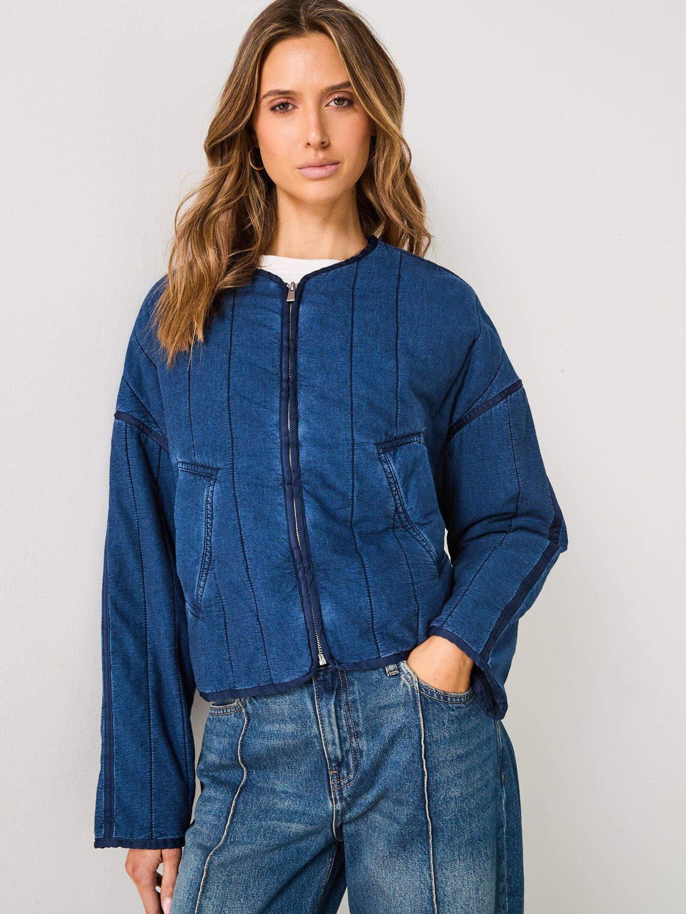  image of mango-zipper-cotton-jacket