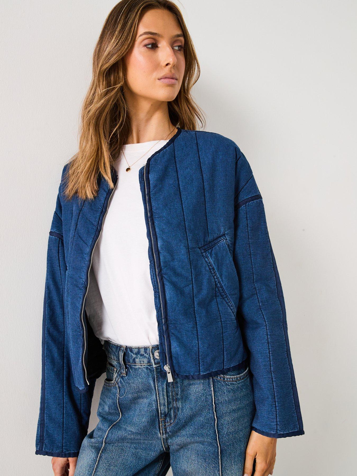  image of mango-zipper-cotton-jacket