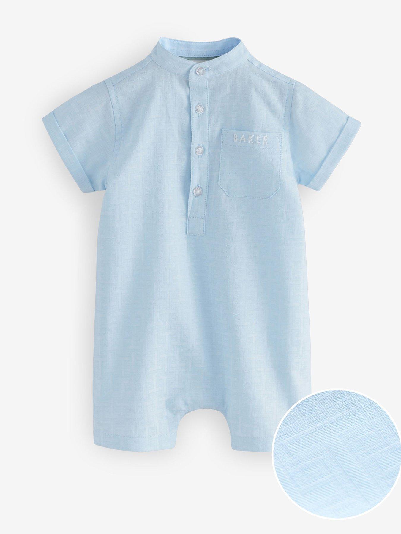  image of ted-baker-baby-romper-blue