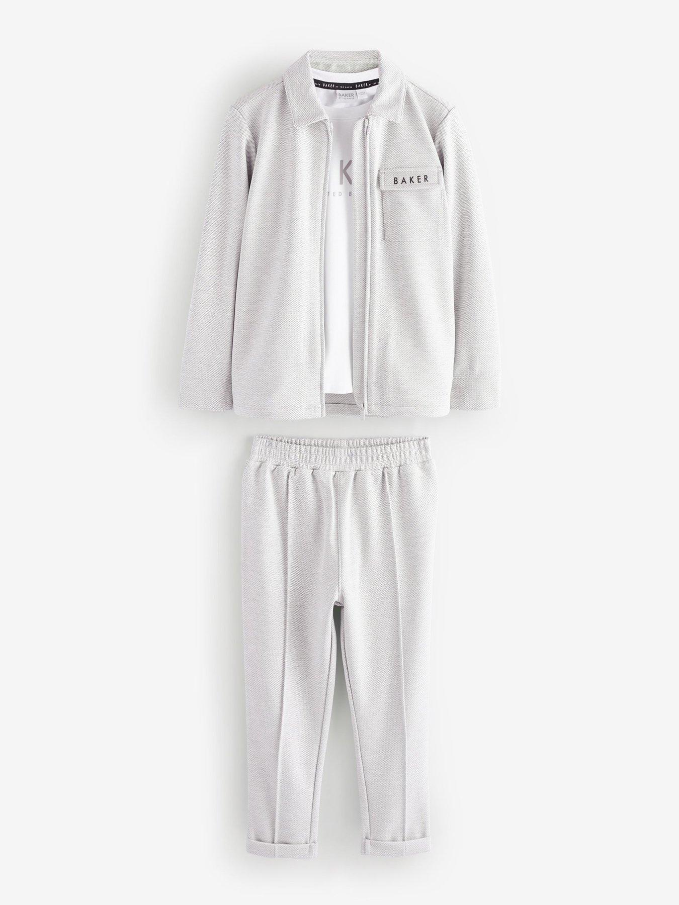  image of ted-baker-jacket-top-amp-trouser-set-grey