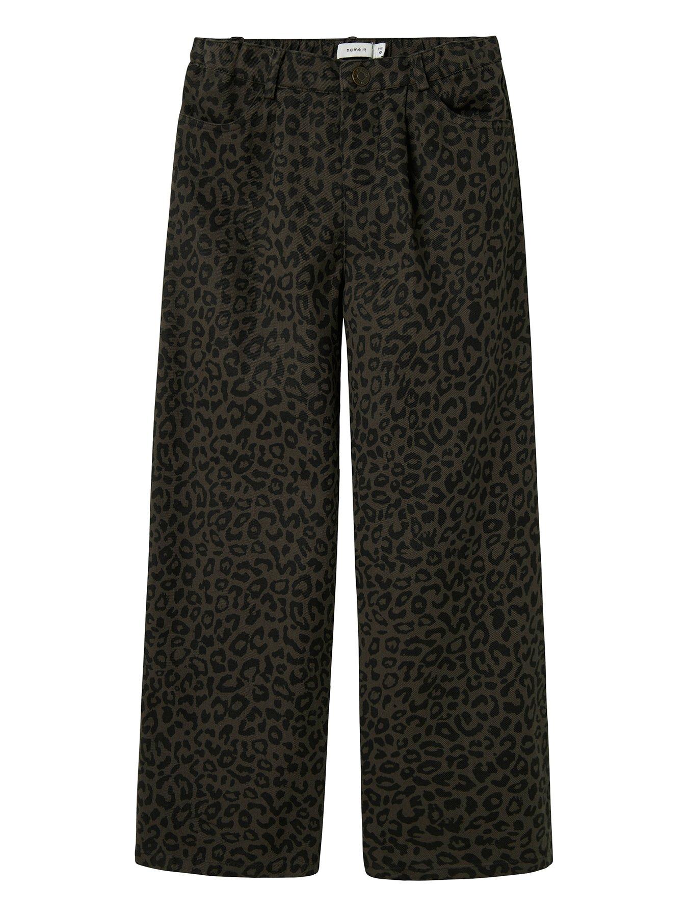 undefined Girls Leopard Print Jeans - Mockingbird Leo