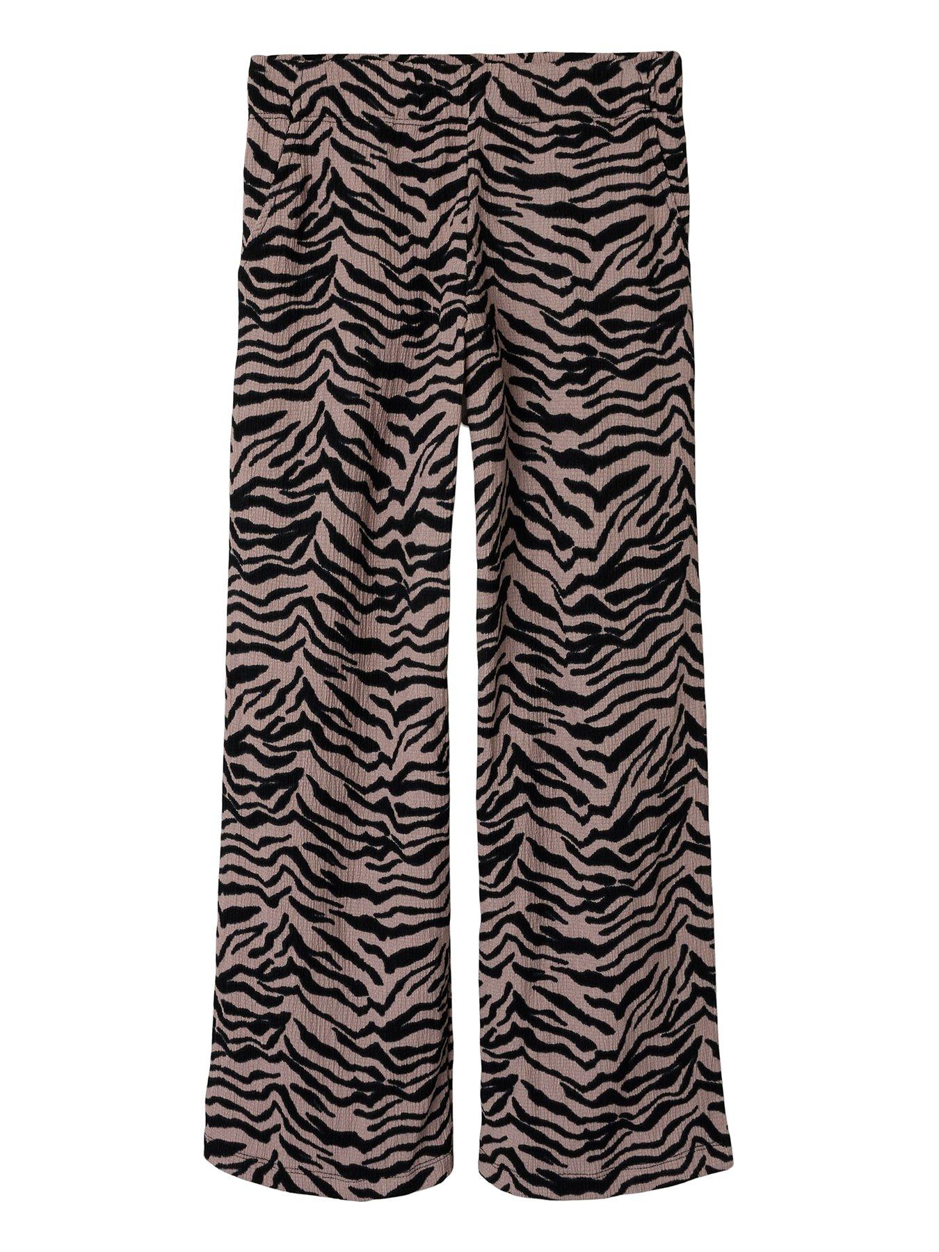 undefined Girls Zebra Print Trousers - Burnished Lilac