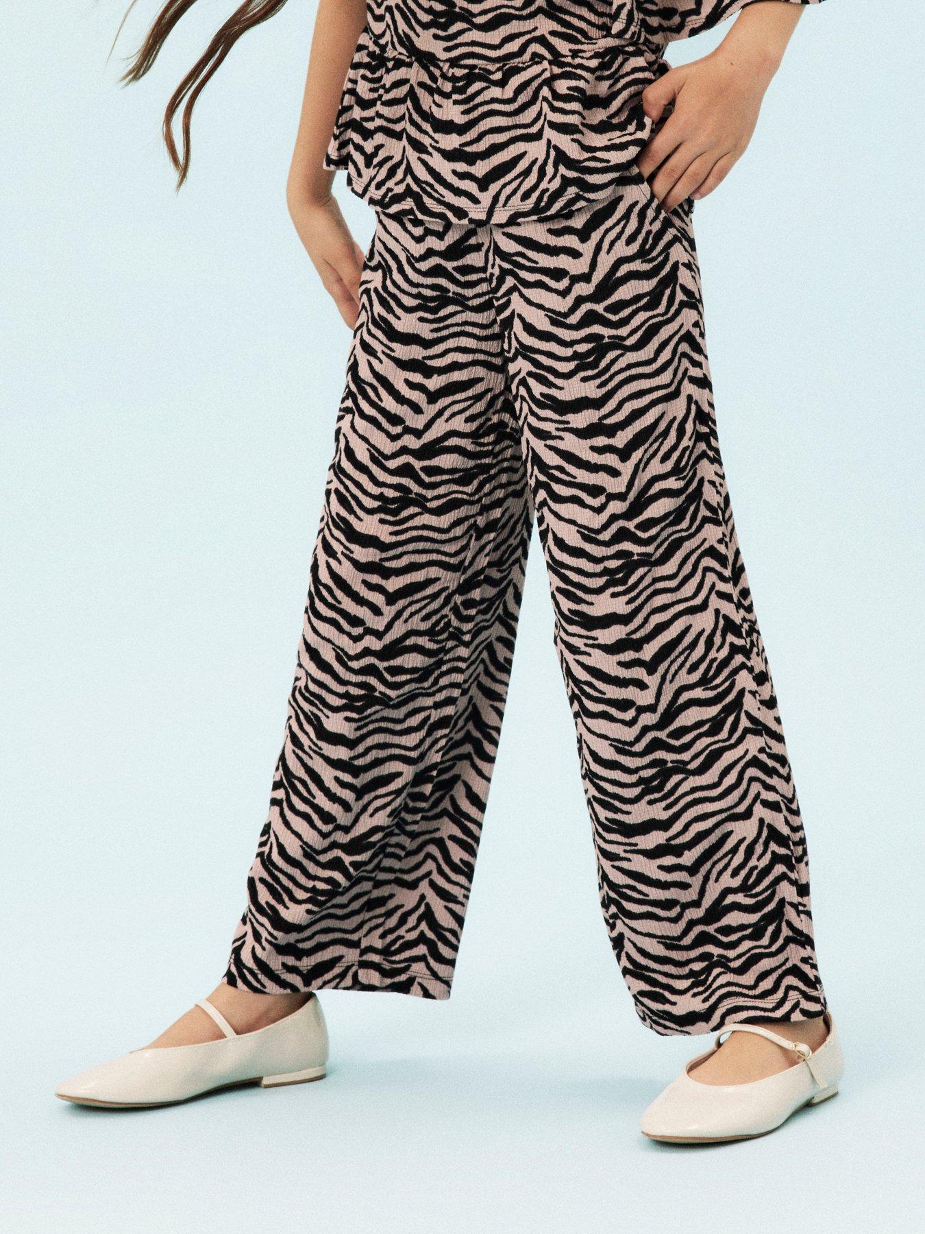 Image 4 of 5 of Name It Girls Zebra Print Trousers - Burnished Lilac