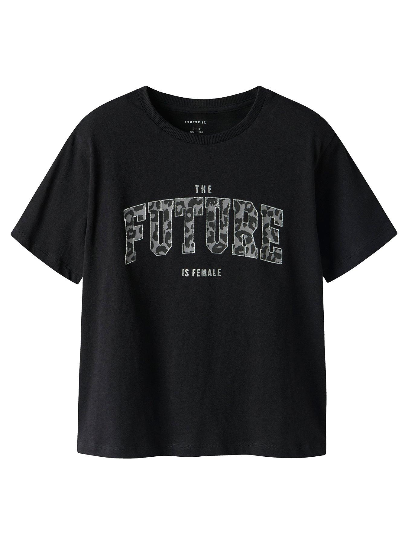 name-it-girls-future-short-sleeve-t-shirt-black