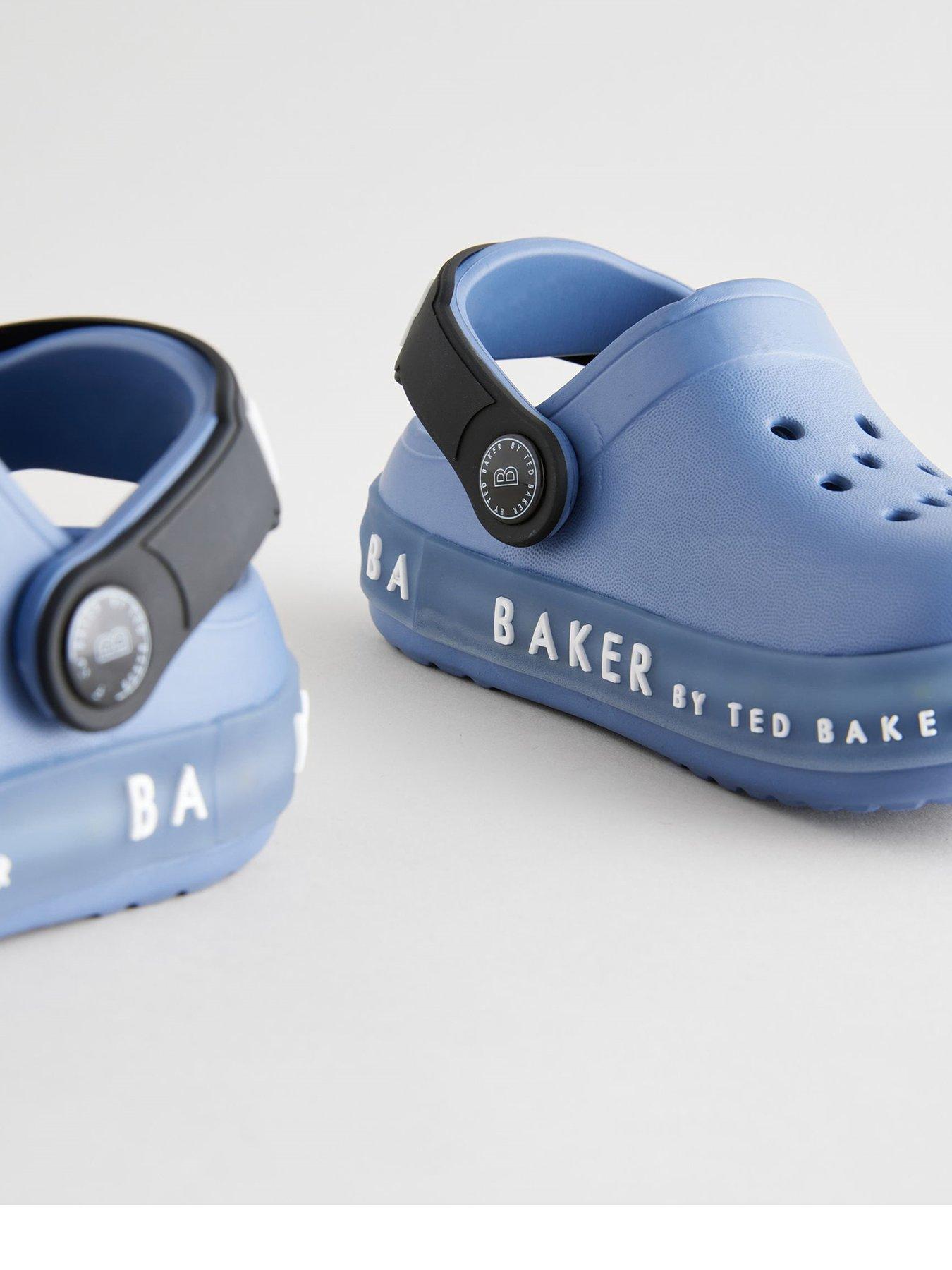  image of ted-baker-boys-light-up-clog-sandals-blue