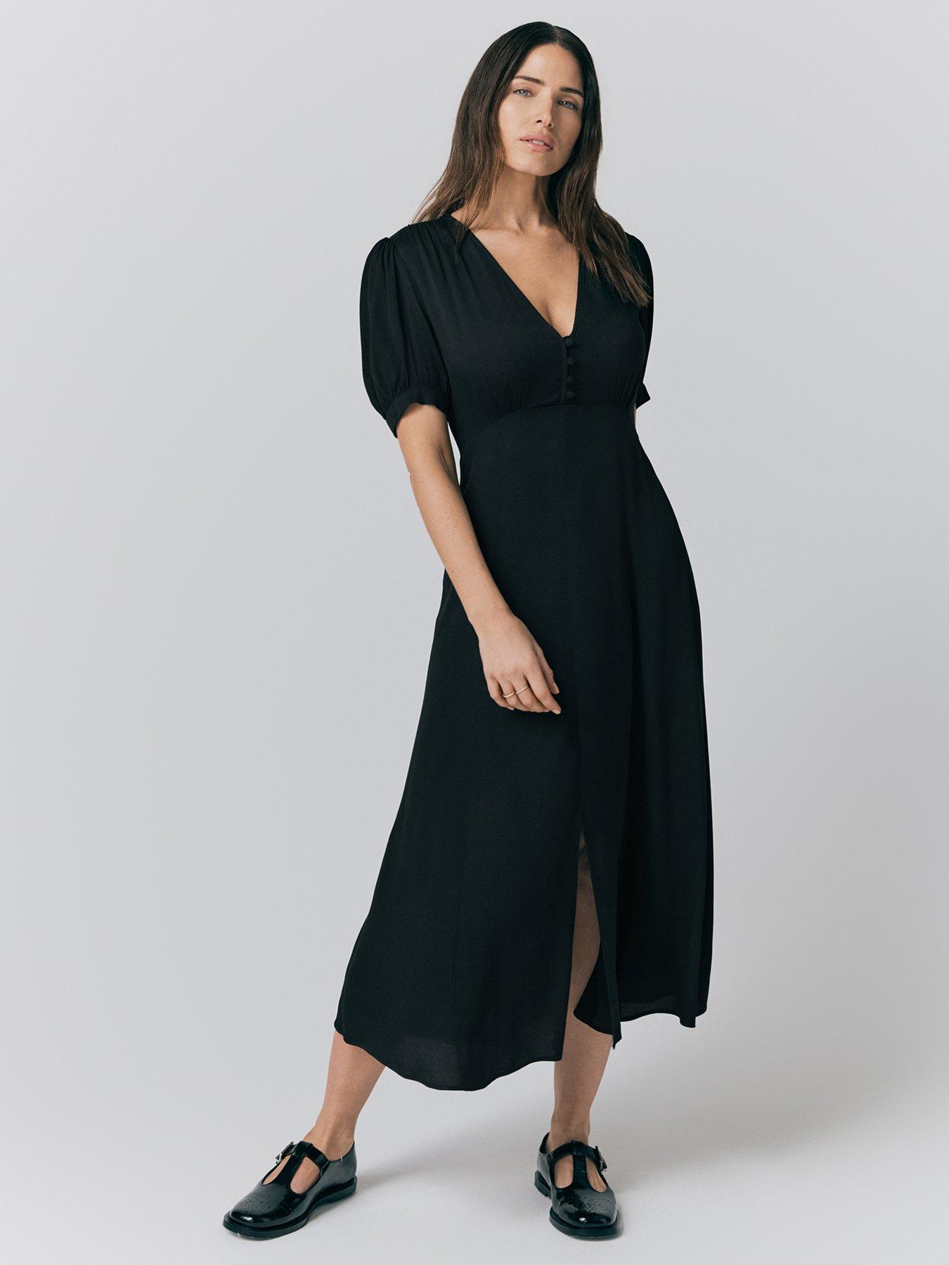 black tea dress Black Lace Cocktail Prom Semi Formal Dress EN5704 Size 4 / Black main image 1