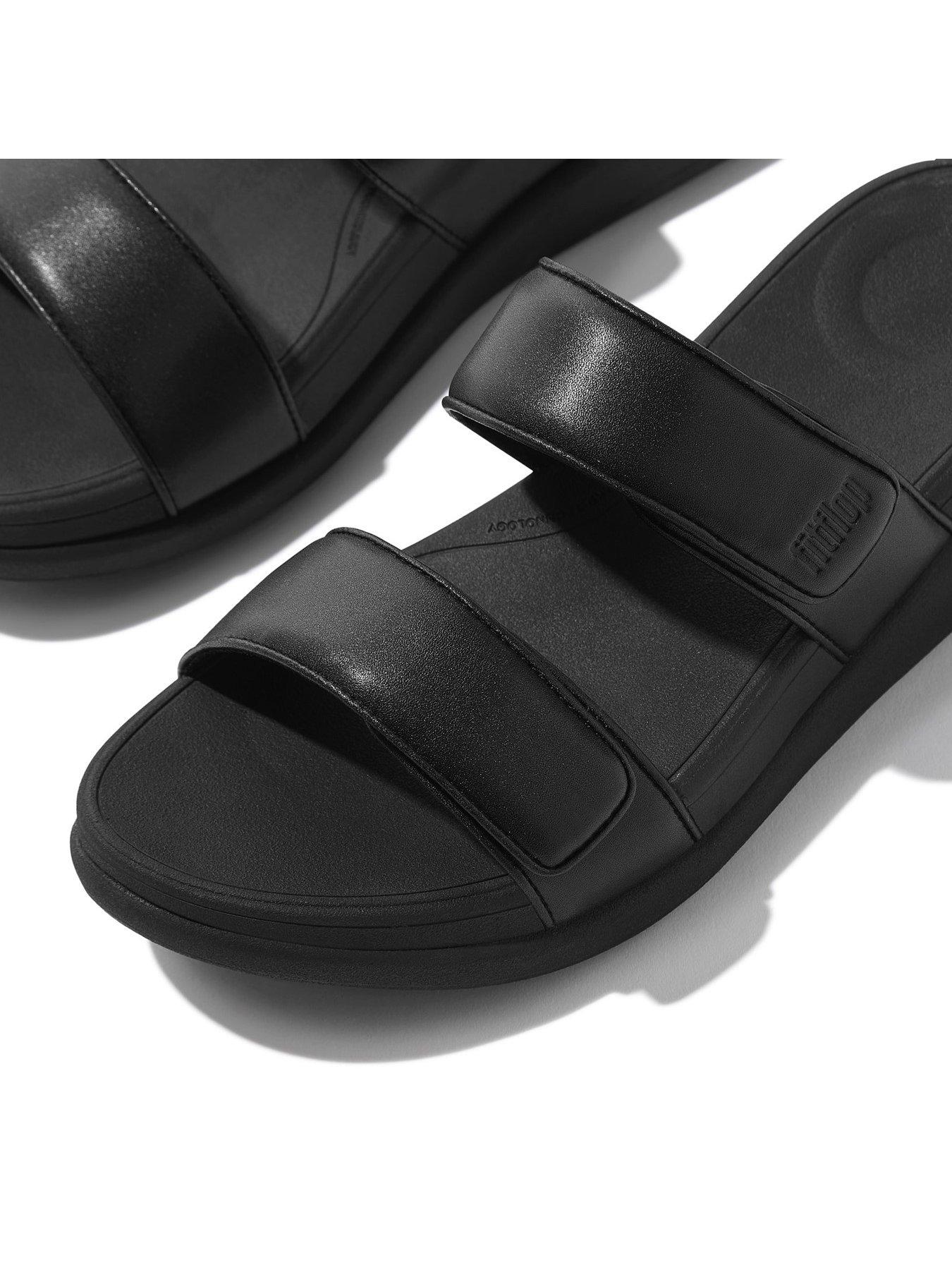 Image 5 of 6 of FitFlop F-mode Go 2 Bar Velcro Slide - All Black