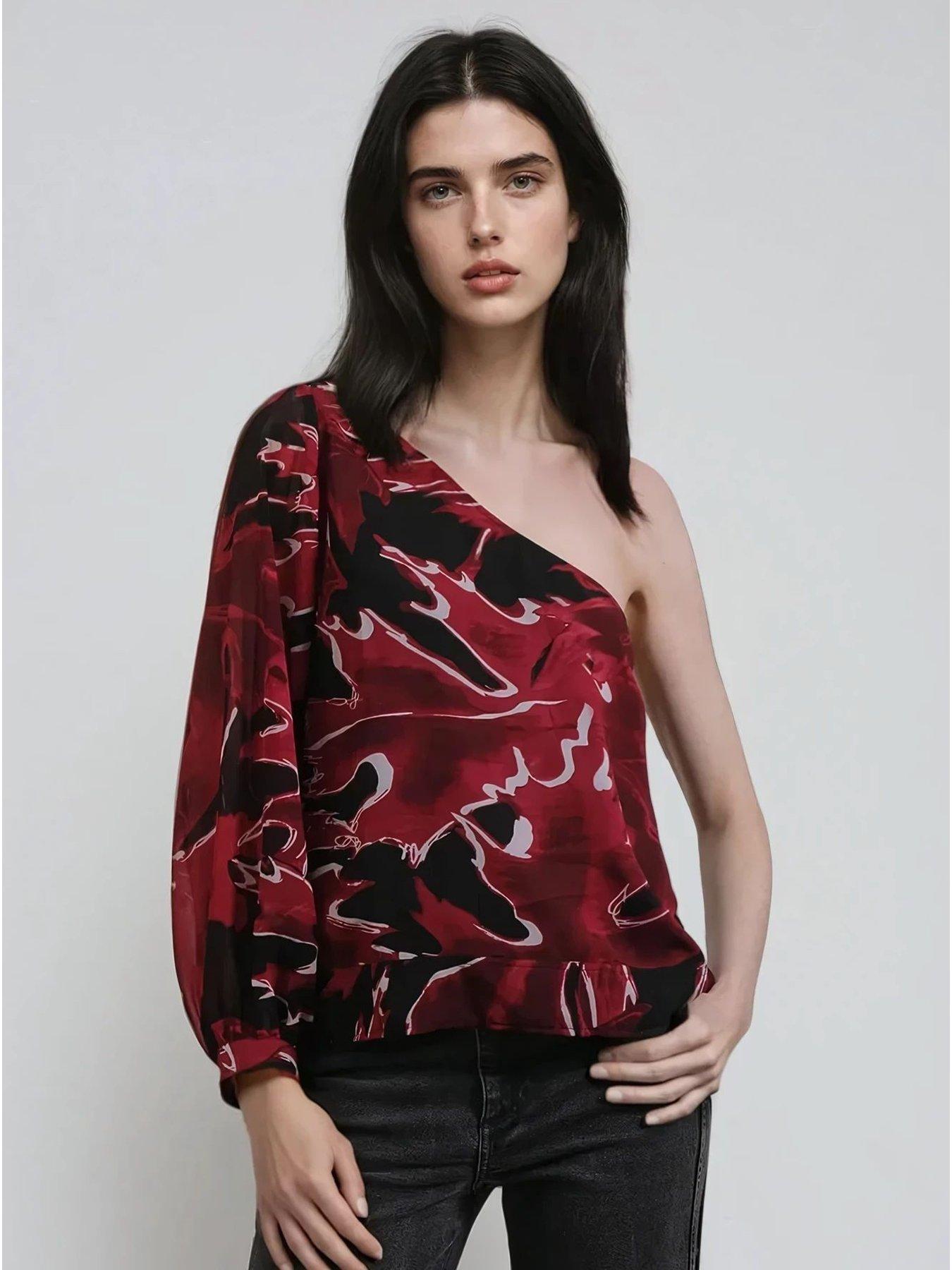 religion-julia-one-shoulder-top-red