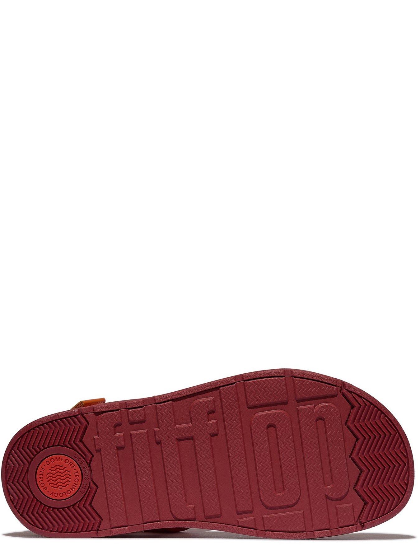  image of fitflop-gen-ff-t-bar-sandal-flooded-webbing-redpink-perfect-mix