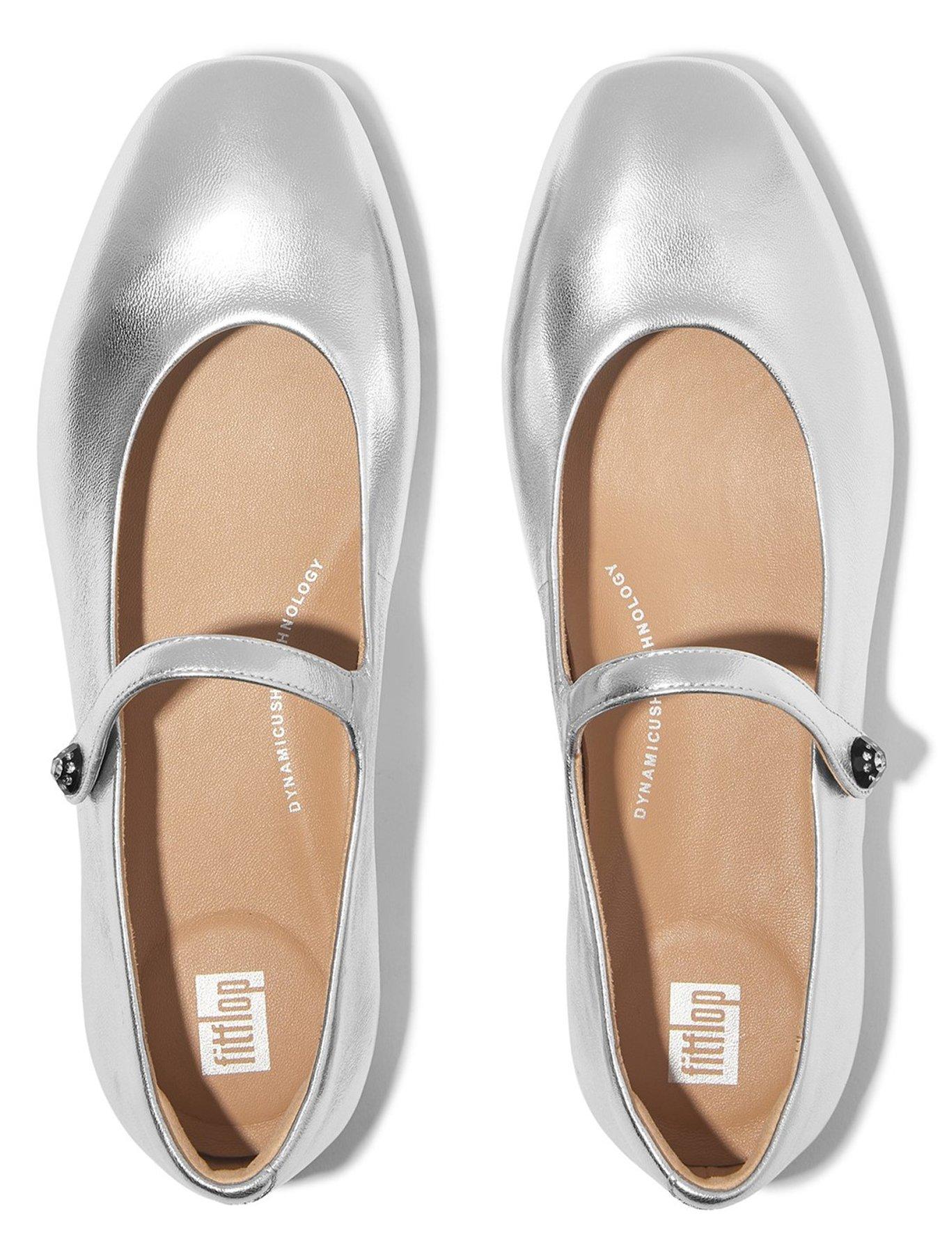  image of fitflop-delicato-mary-jane-pretty-detail-metallic-silver