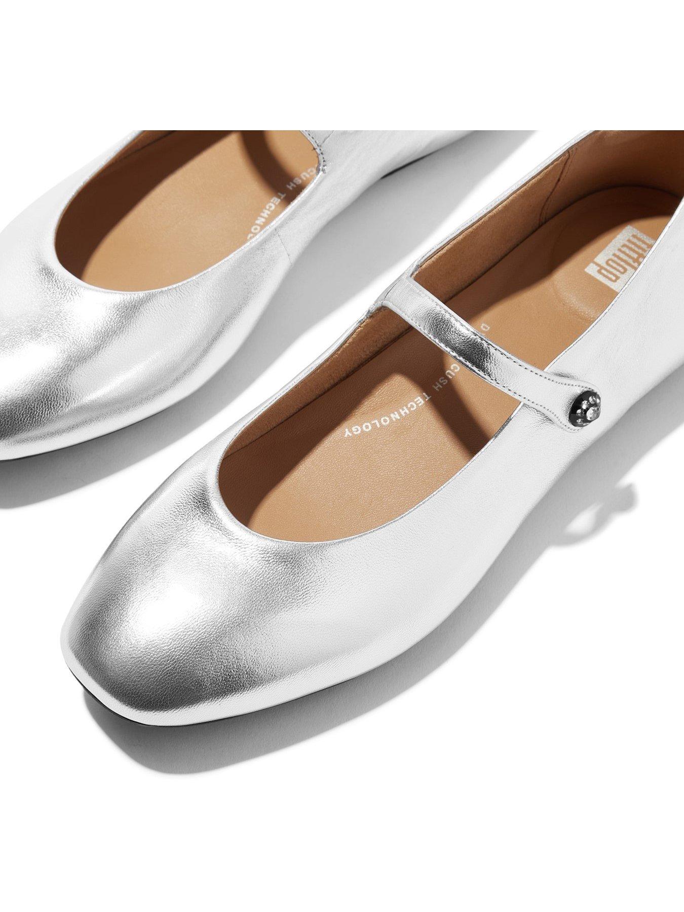  image of fitflop-delicato-mary-jane-pretty-detail-metallic-silver