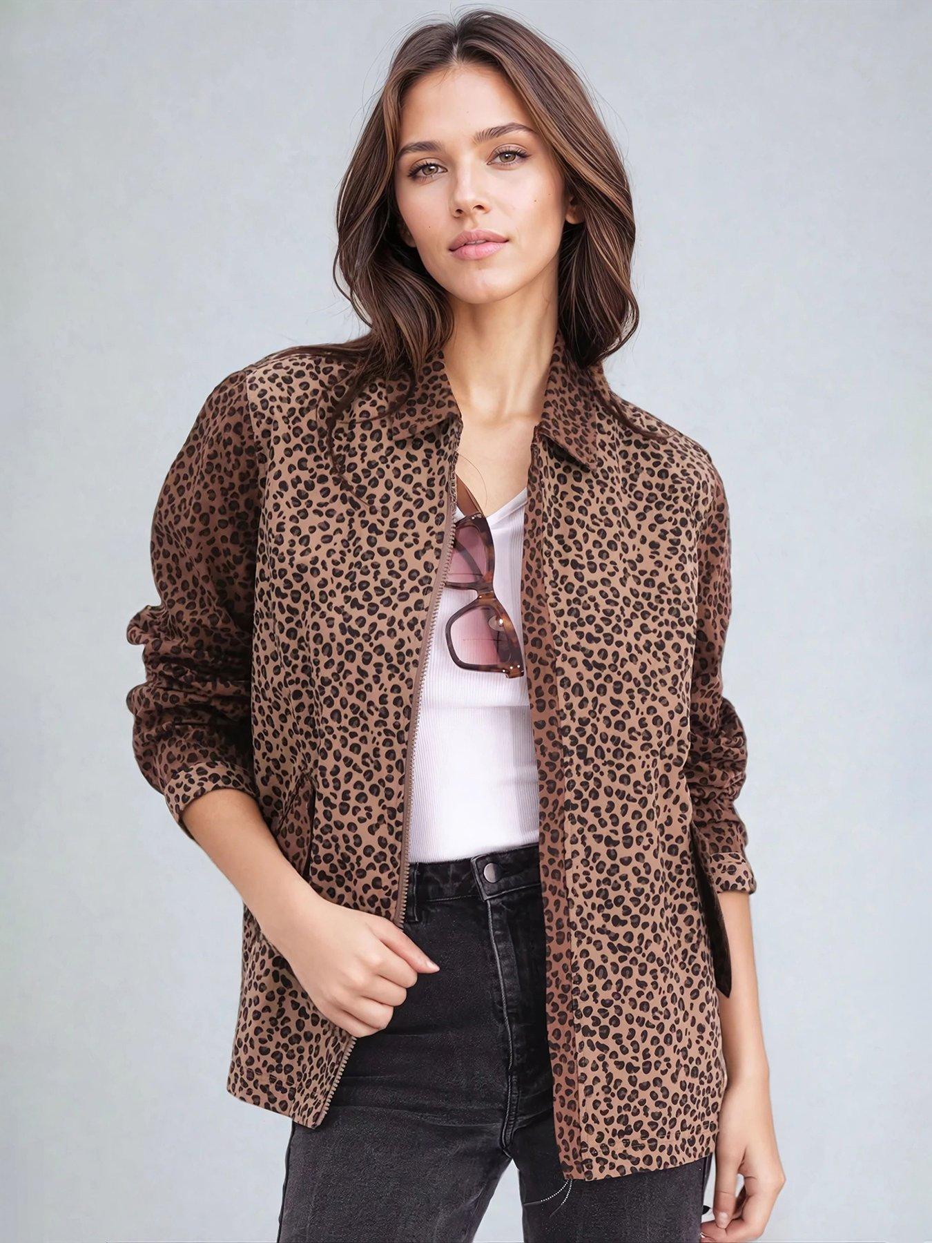 Religion Maeva Leopard Print Jacket - Beige
