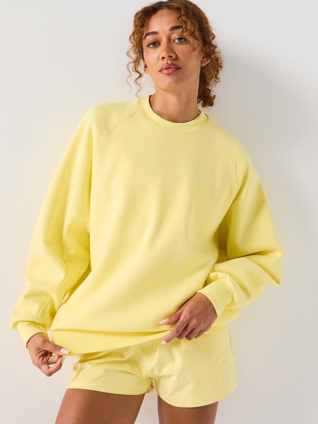 undefined Women's 365 Raglan Sleeve Crew - Lemon - Yellow