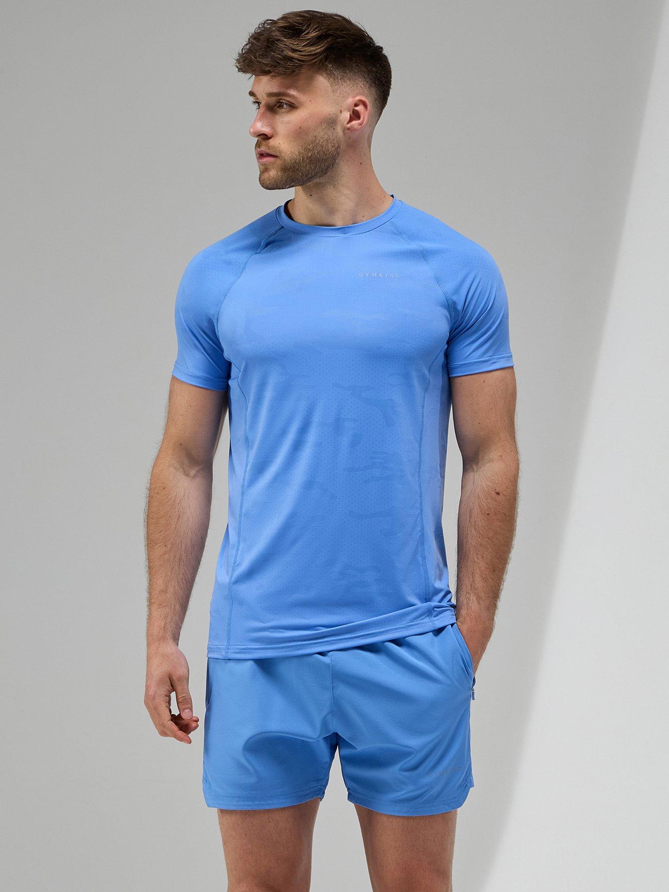 Gym King Men's Focus Knitted Tee - Blue