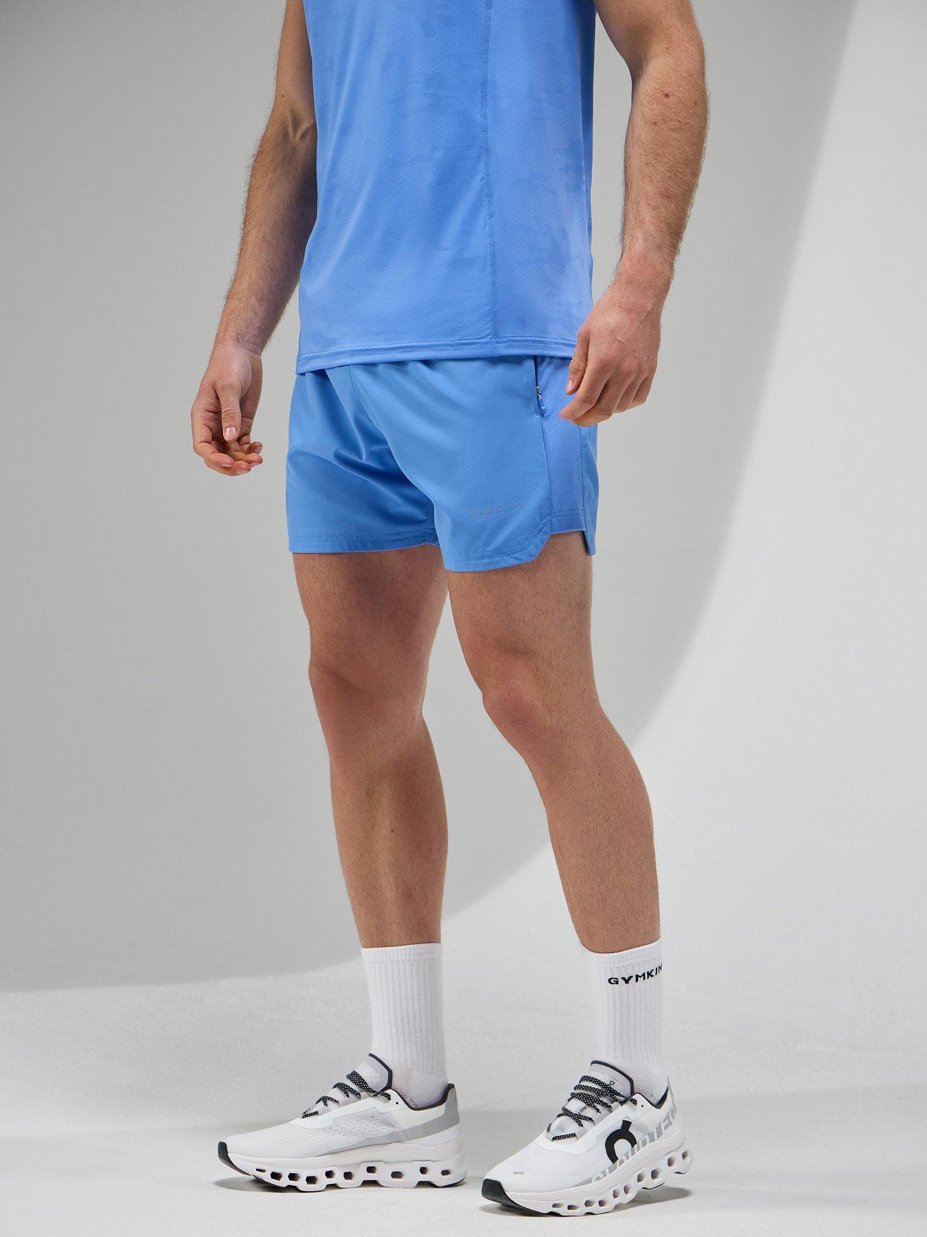 Image 1 of 4 of Gym King Men's Focus Camo Knit Shorts - Blue