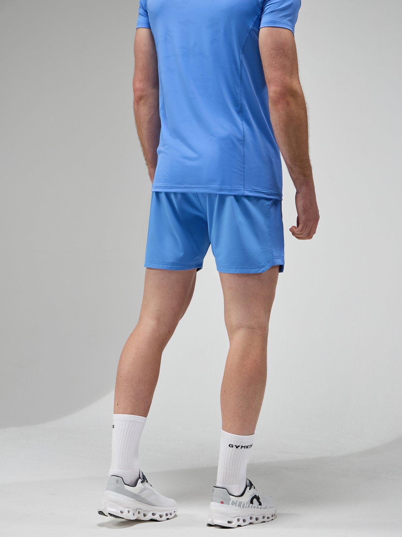 Image 2 of 4 of Gym King Men's Focus Camo Knit Shorts - Blue
