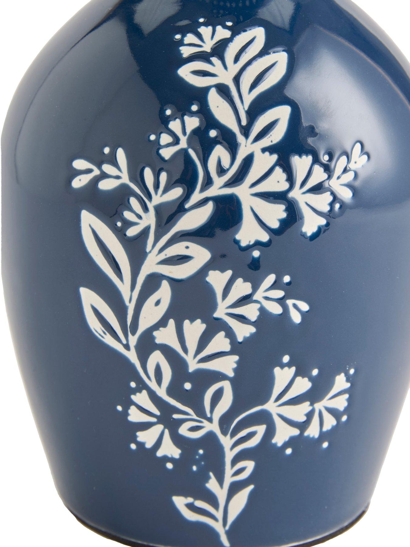 Image 4 of 5 of Very Home Botanical Printed Vase - Blue