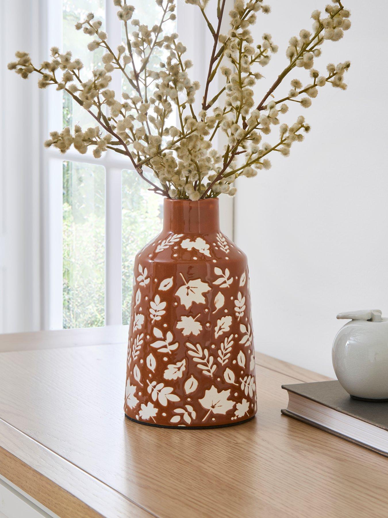 Image 1 of 6 of Very Home Botanical Printed Bottle Styled Vase