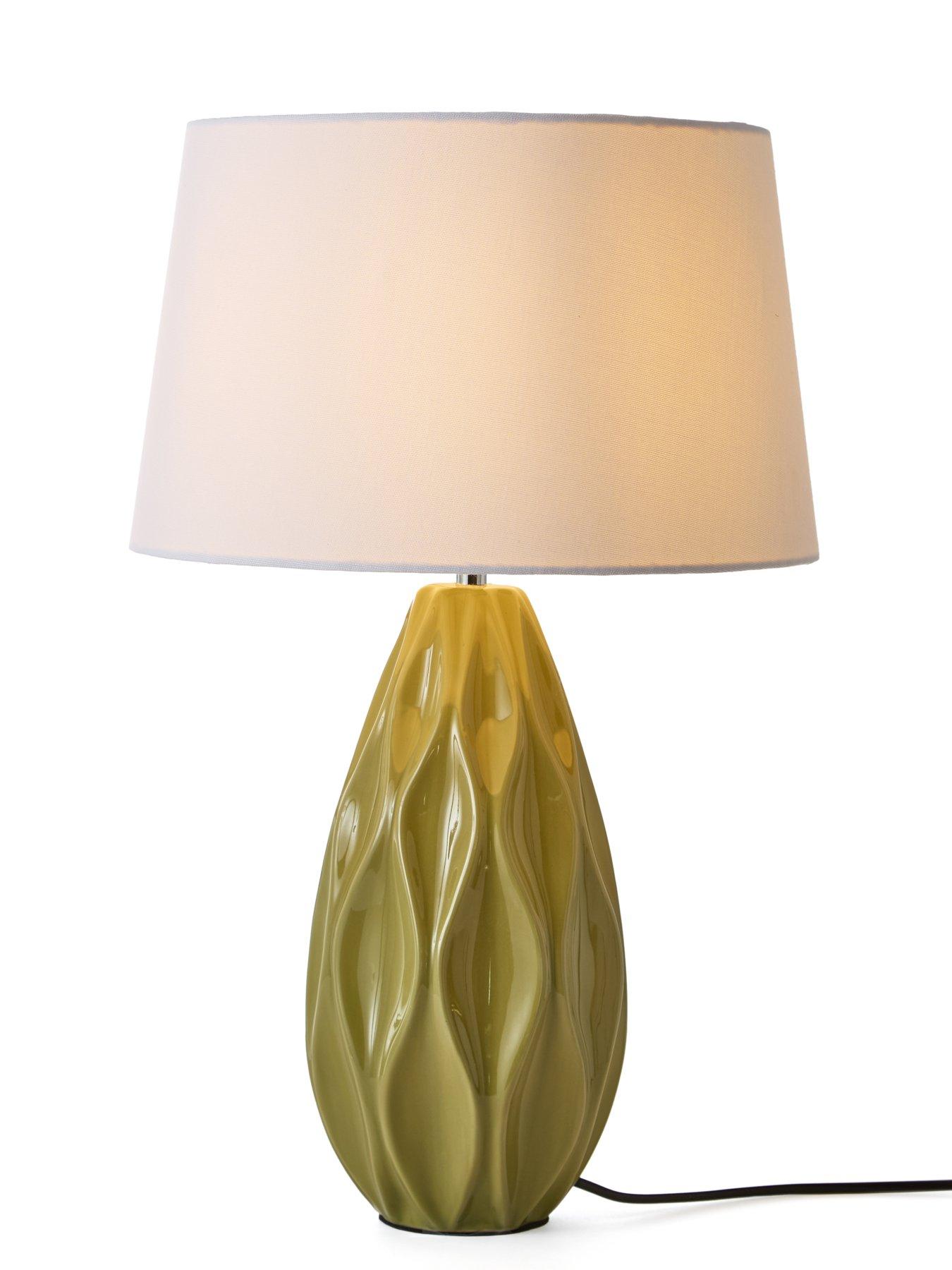  image of the-very-collection-green-wave-ceramic-table-lamp