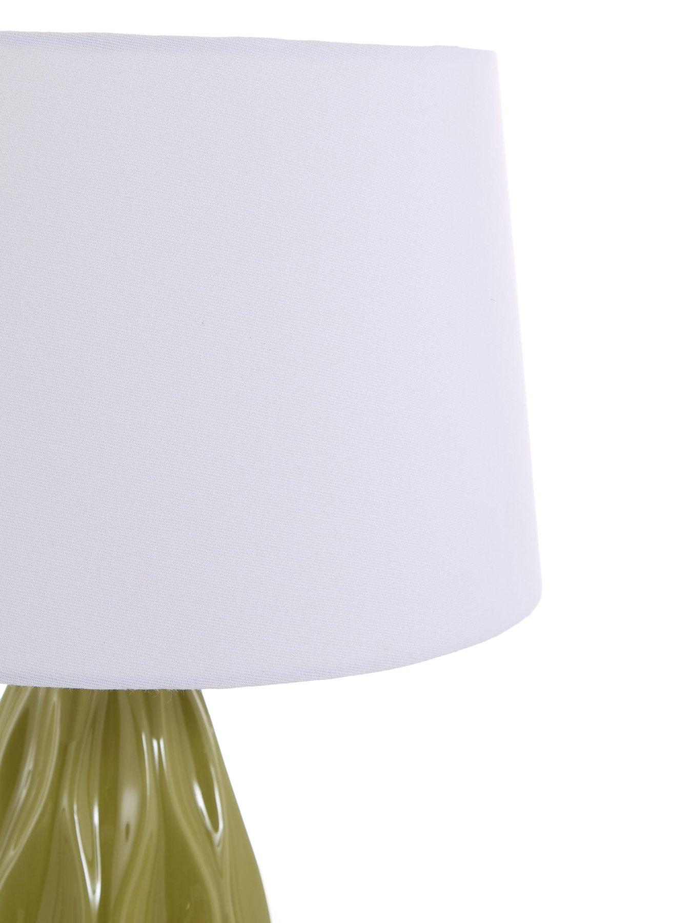Image 4 of 6 of Very Home Green Wave Ceramic Table Lamp