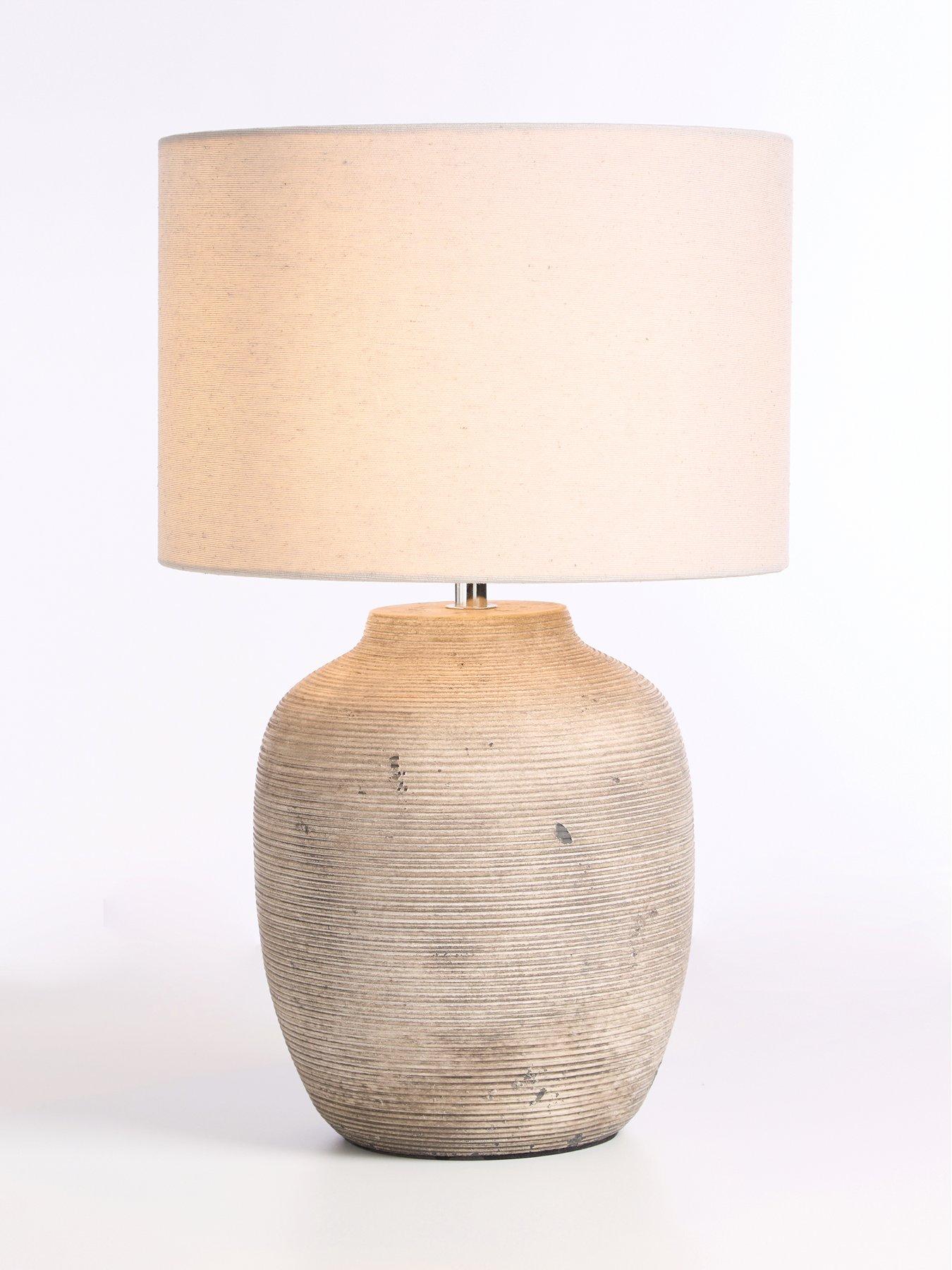  image of very-home-worn-concrete-ceramic-table-lamp