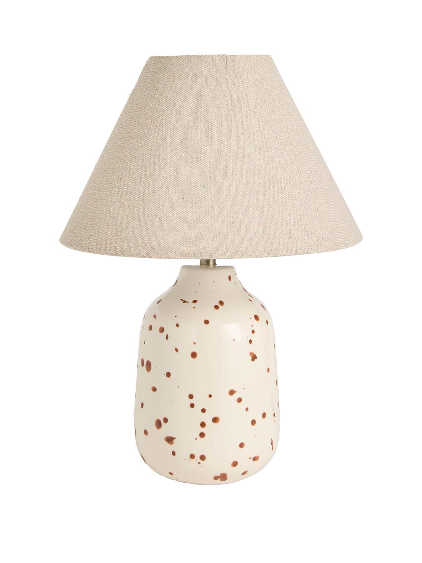 Image 2 of 5 of Very Home Speckled Ceramic Table Lamp
