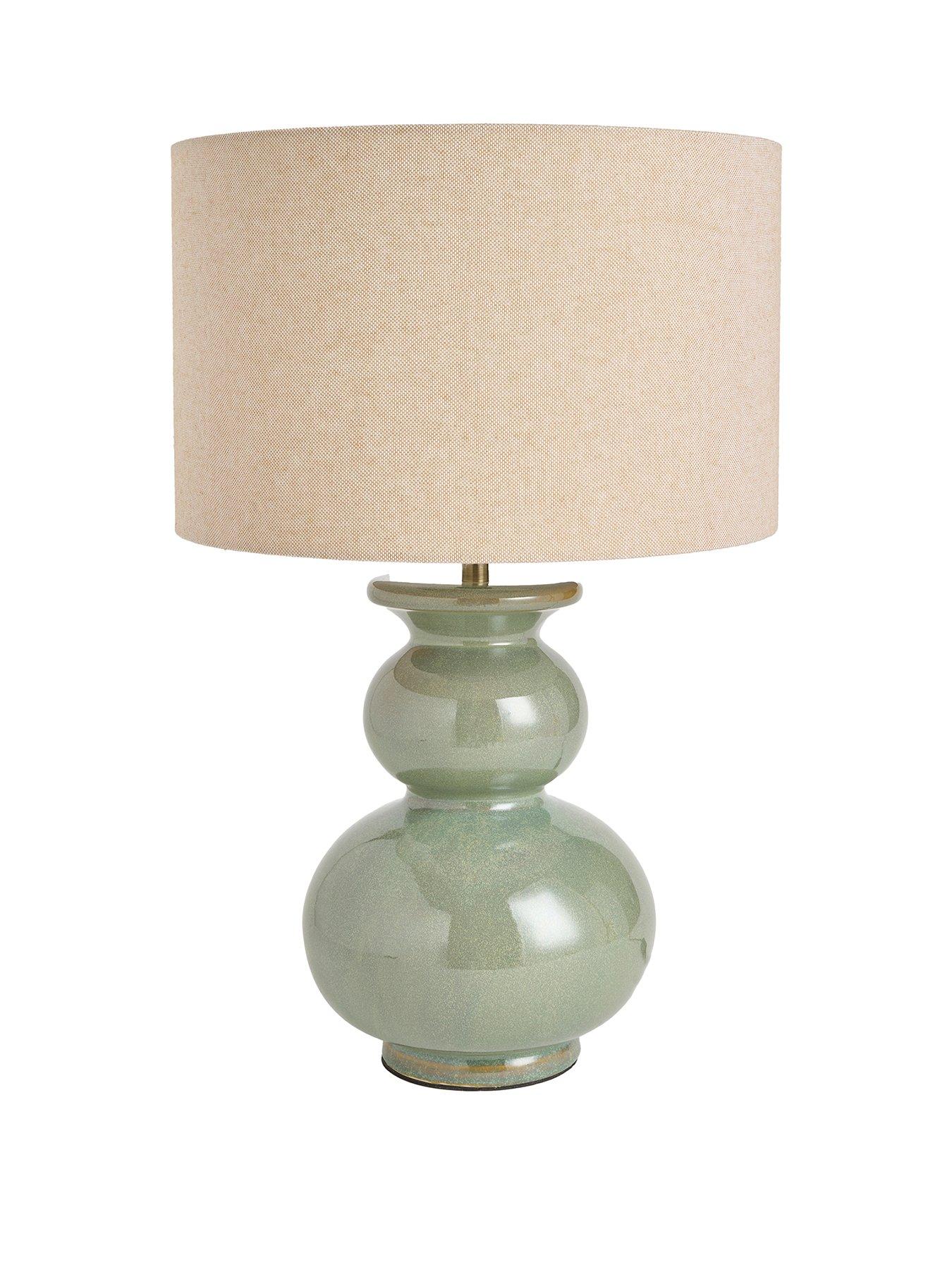 stillFront image of the-very-collection-green-reactive-glaze-table-lamp