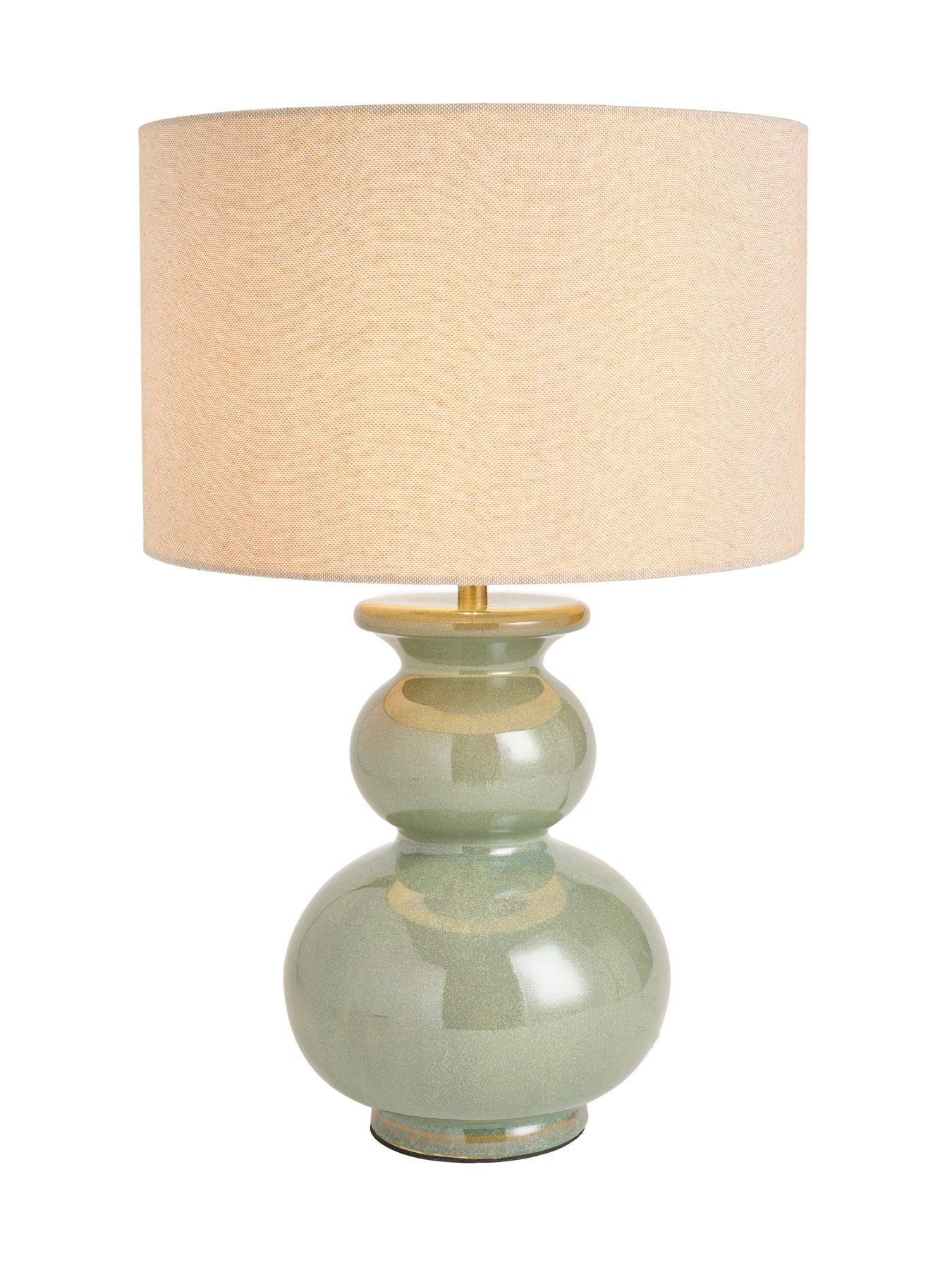  image of the-very-collection-green-reactive-glaze-table-lamp
