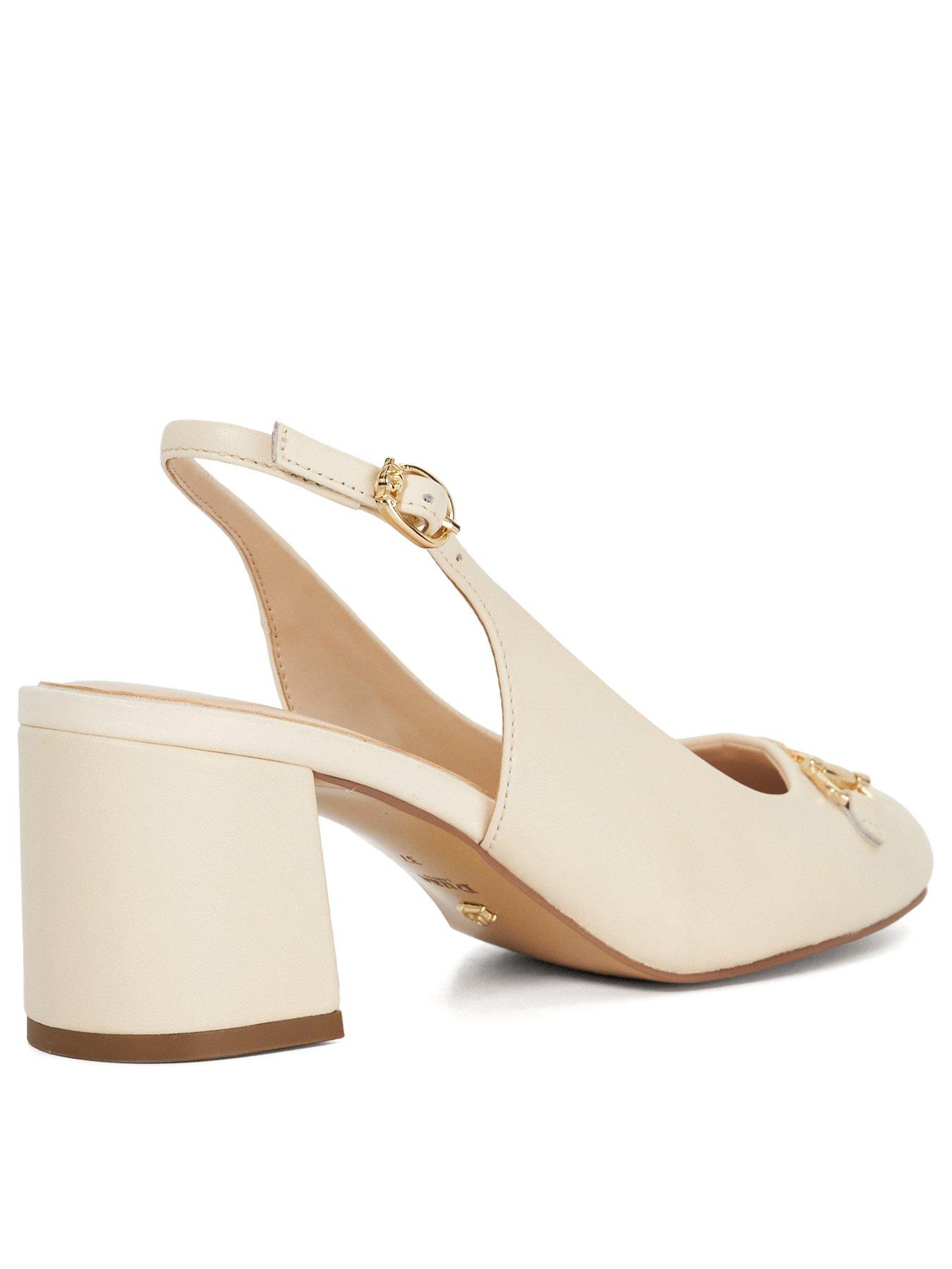 image of dune-london-dreaming-croc-slingback-ecru