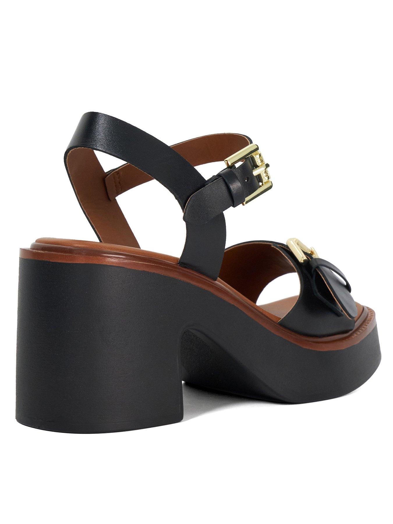  image of dune-london-jupiter-leather-sandals-black