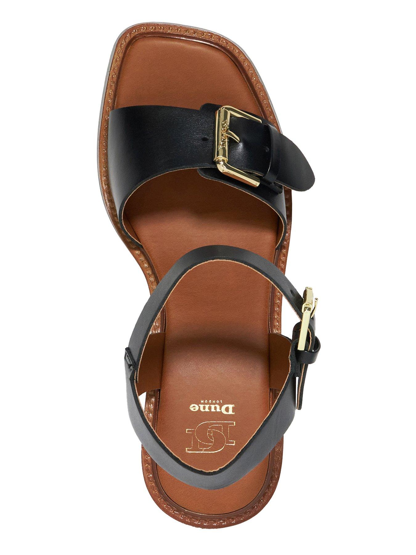  image of dune-london-jupiter-leather-sandals-black