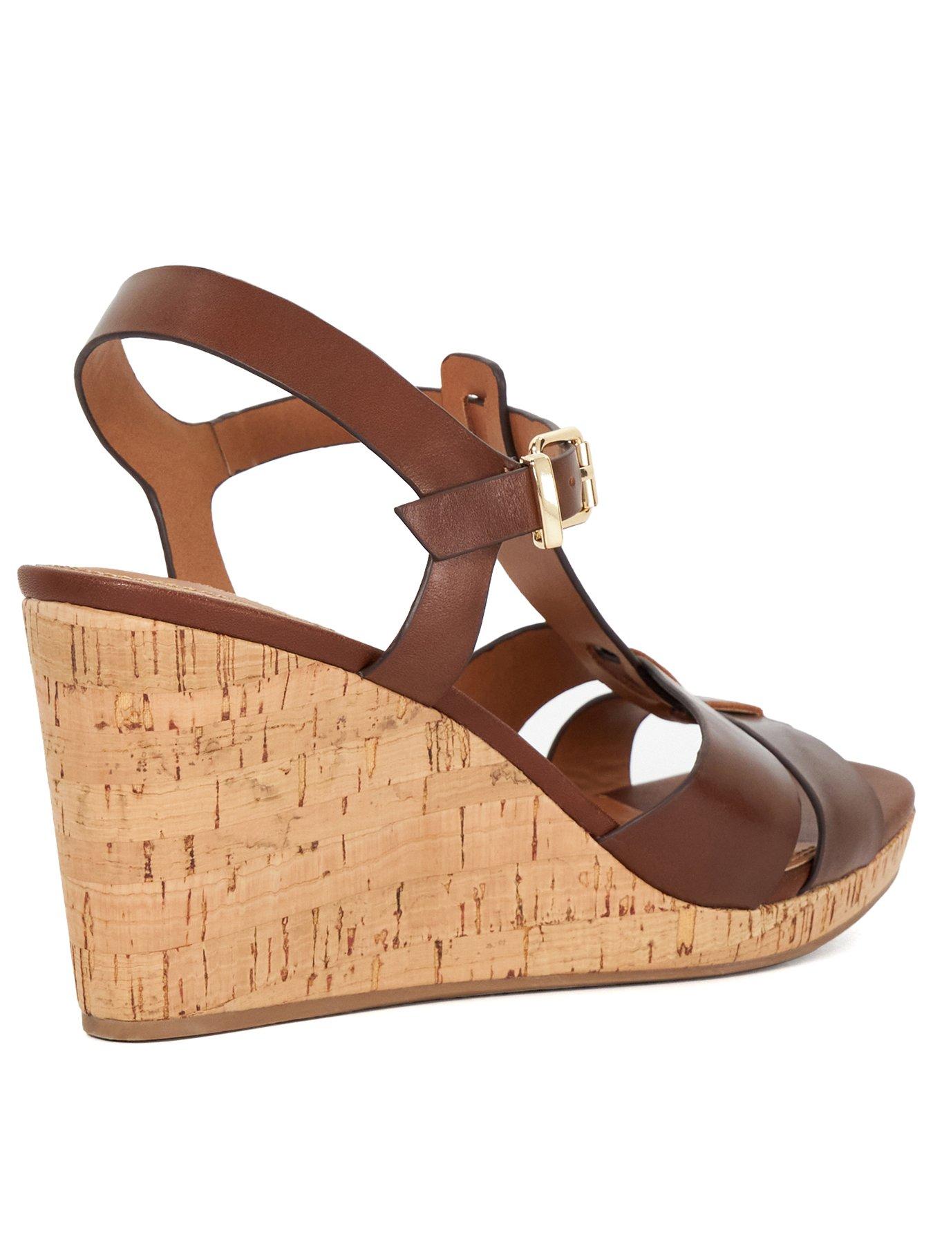Cork Schuh Platform Sandals Kastro Dune Tan Wedge Sandals SCHUH