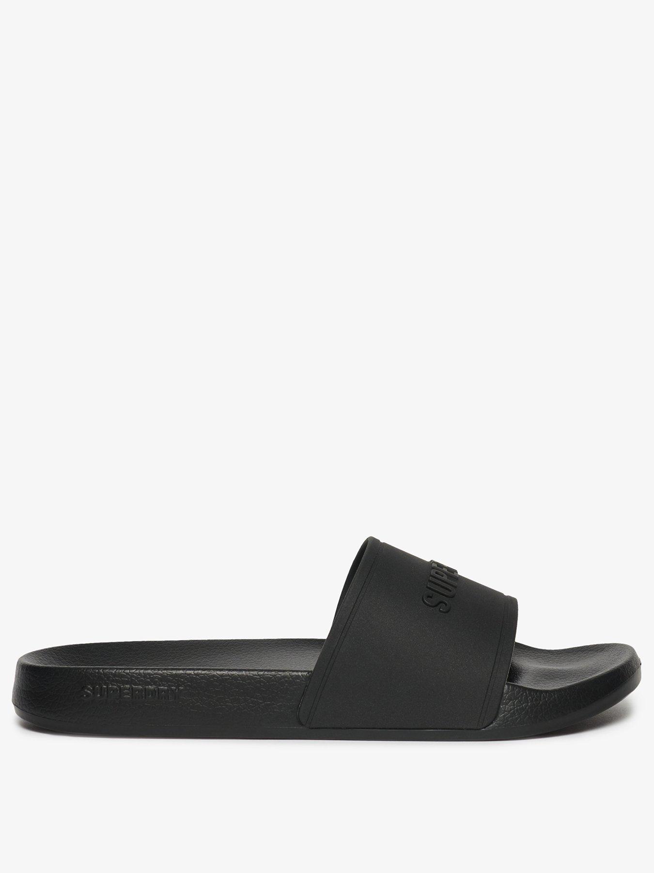  image of superdry-logo-pool-slide--black