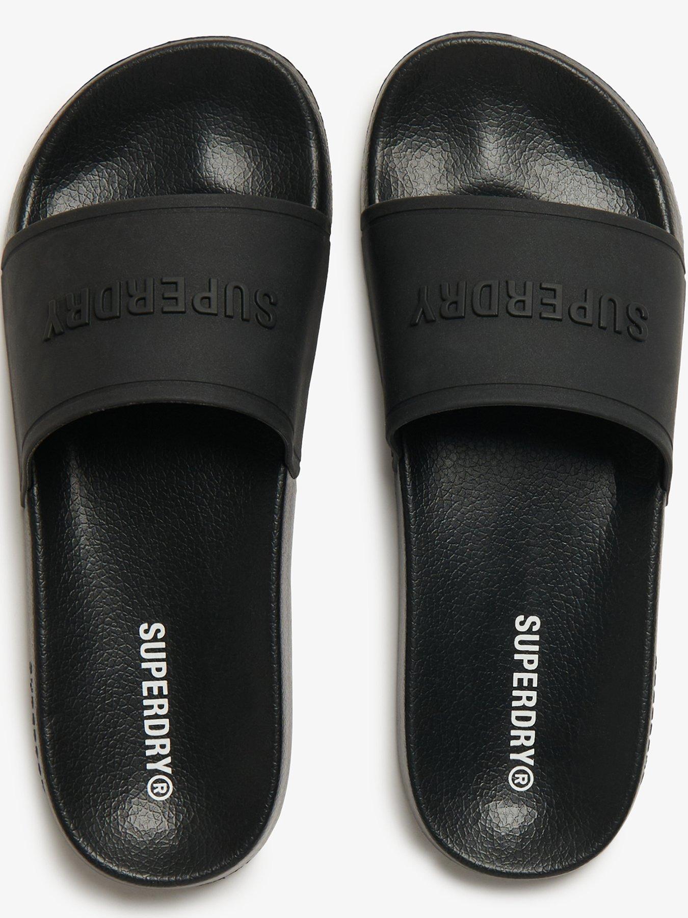  image of superdry-logo-pool-slide--black