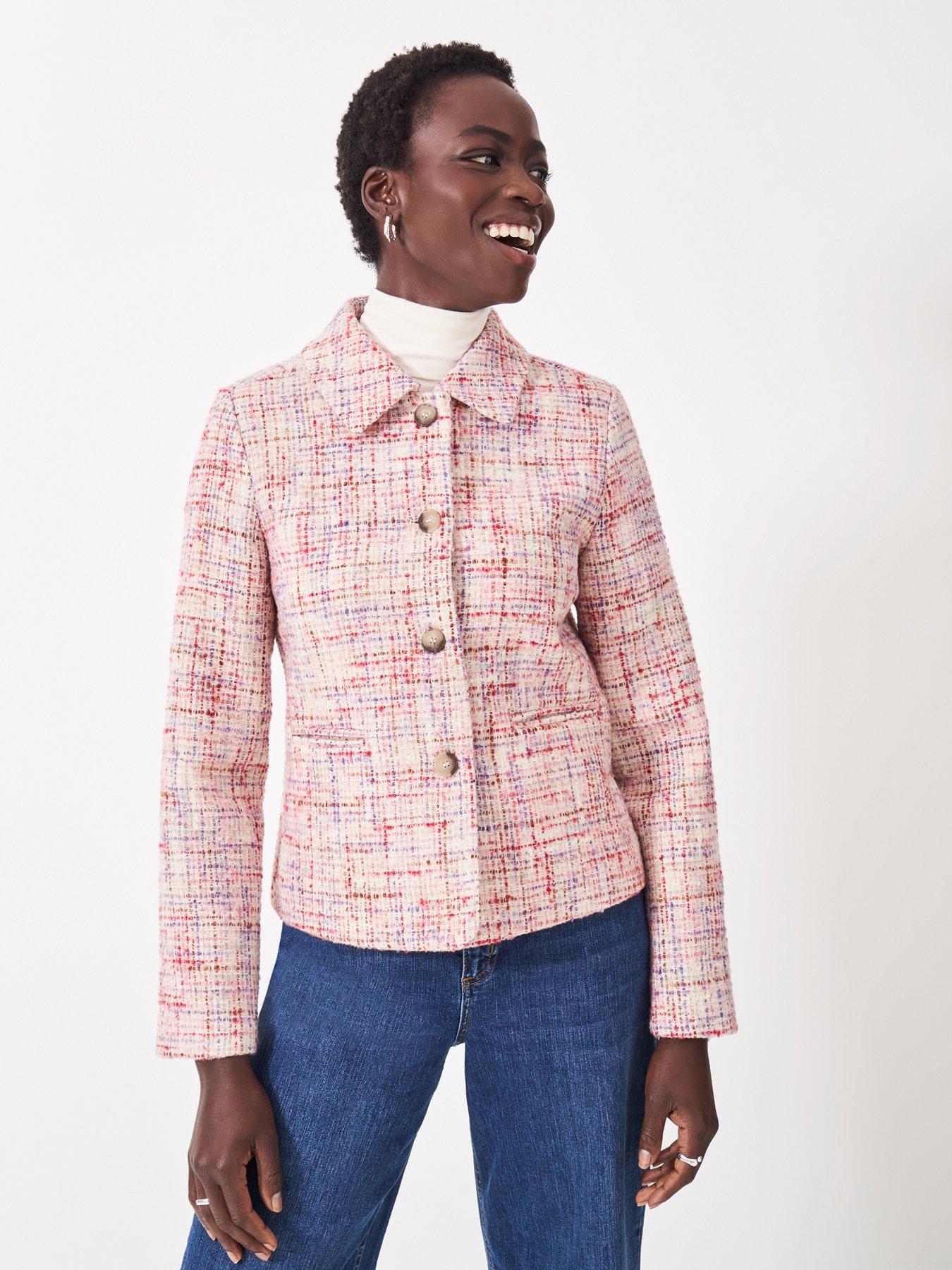 undefined Classic Textured Jacket - Pink