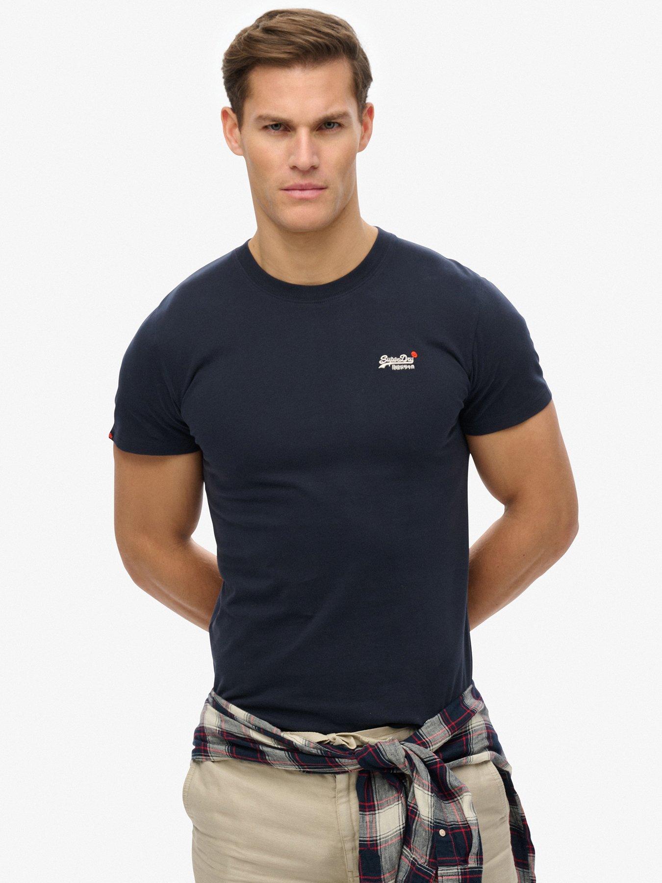 Superdry Essential Contrast Embroidered T-Shirt - Navy