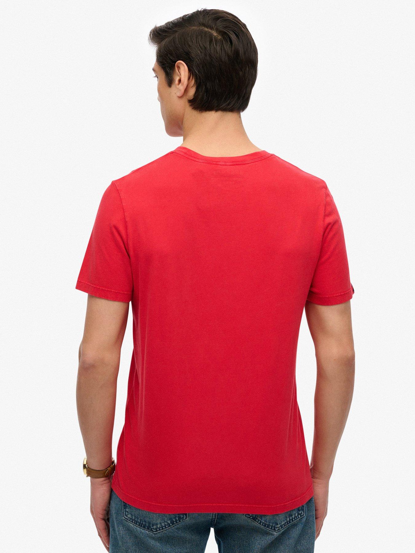 stillFront image of superdry-classic-essential-t-shirt--red